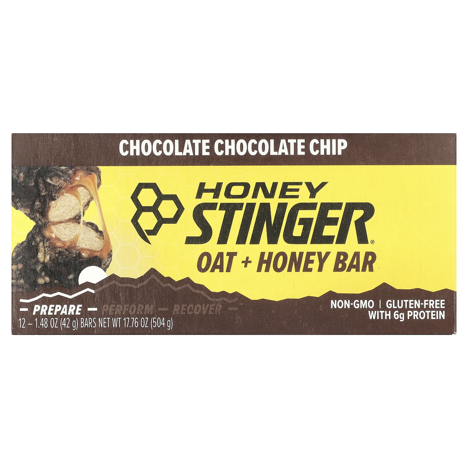 Honey Stinger, Овес + мед, шоколадная крошка, 12 батончиков, 42 г (1,48 унции)