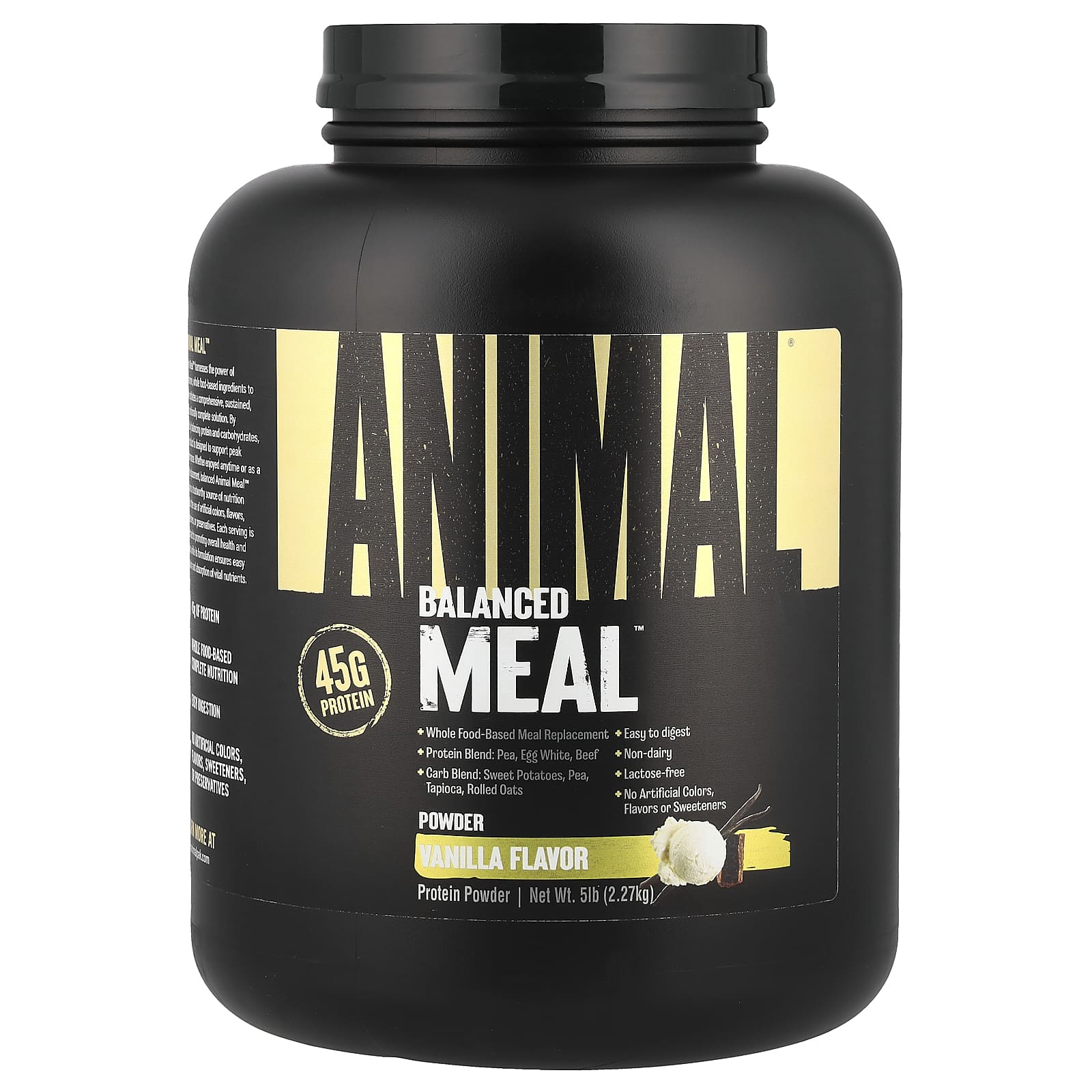 Animal, Протеиновый порошок Balanced Meal ™, ваниль, 2,27 кг (5 фунтов)