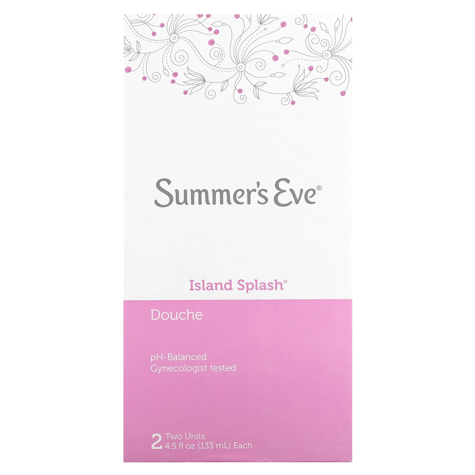 Summer's Eve, Douche, Island Splash, 2 порции по 133 мл (4,5 жидк. Унции)