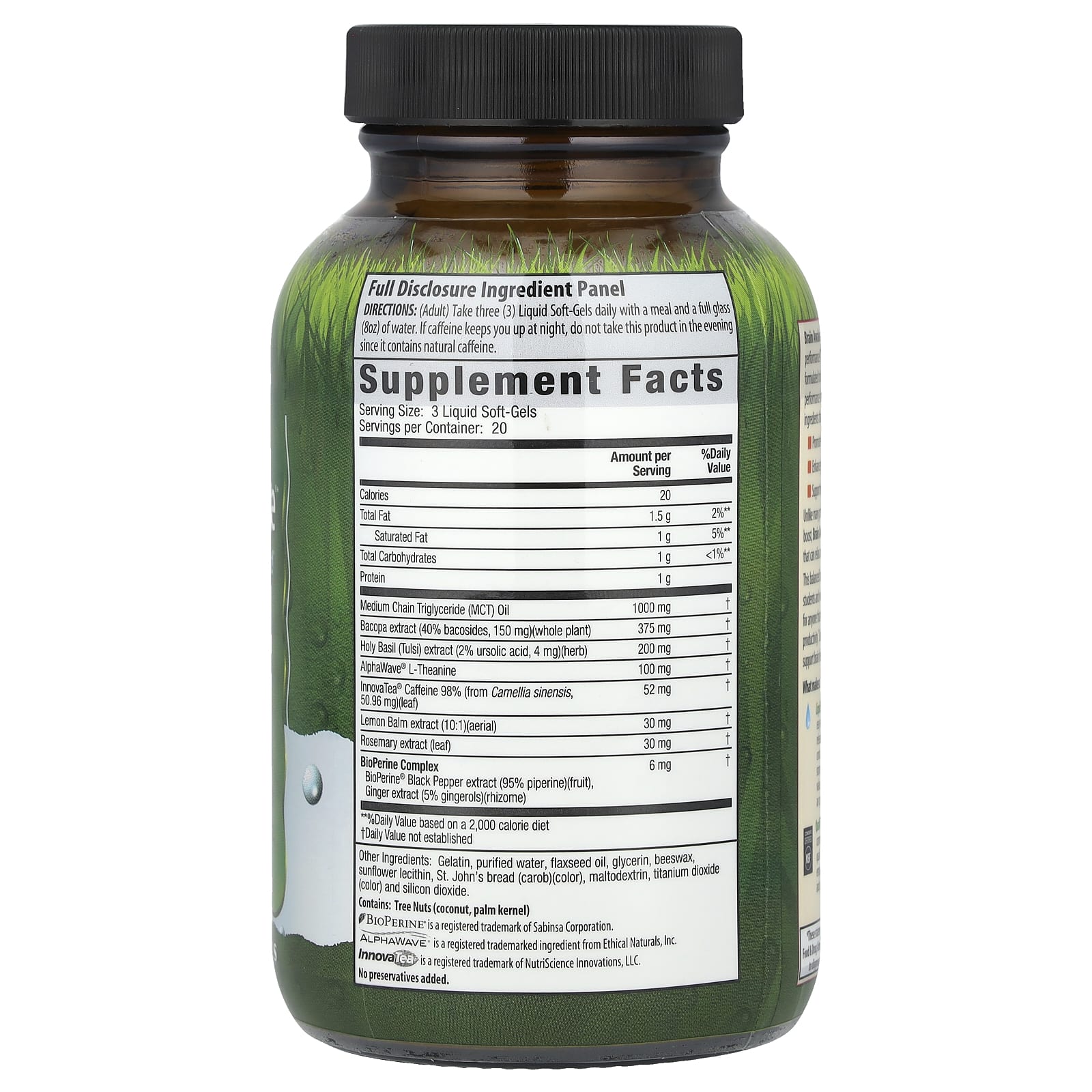 Irwin Naturals, Brain Awake, 60 жидких гелевых капсул