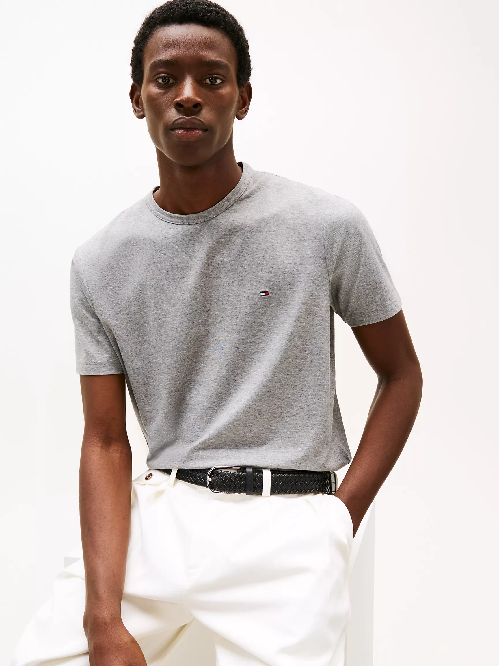 Мужская футболка Tommy Hilfiger, Однотонная технологичная футболка