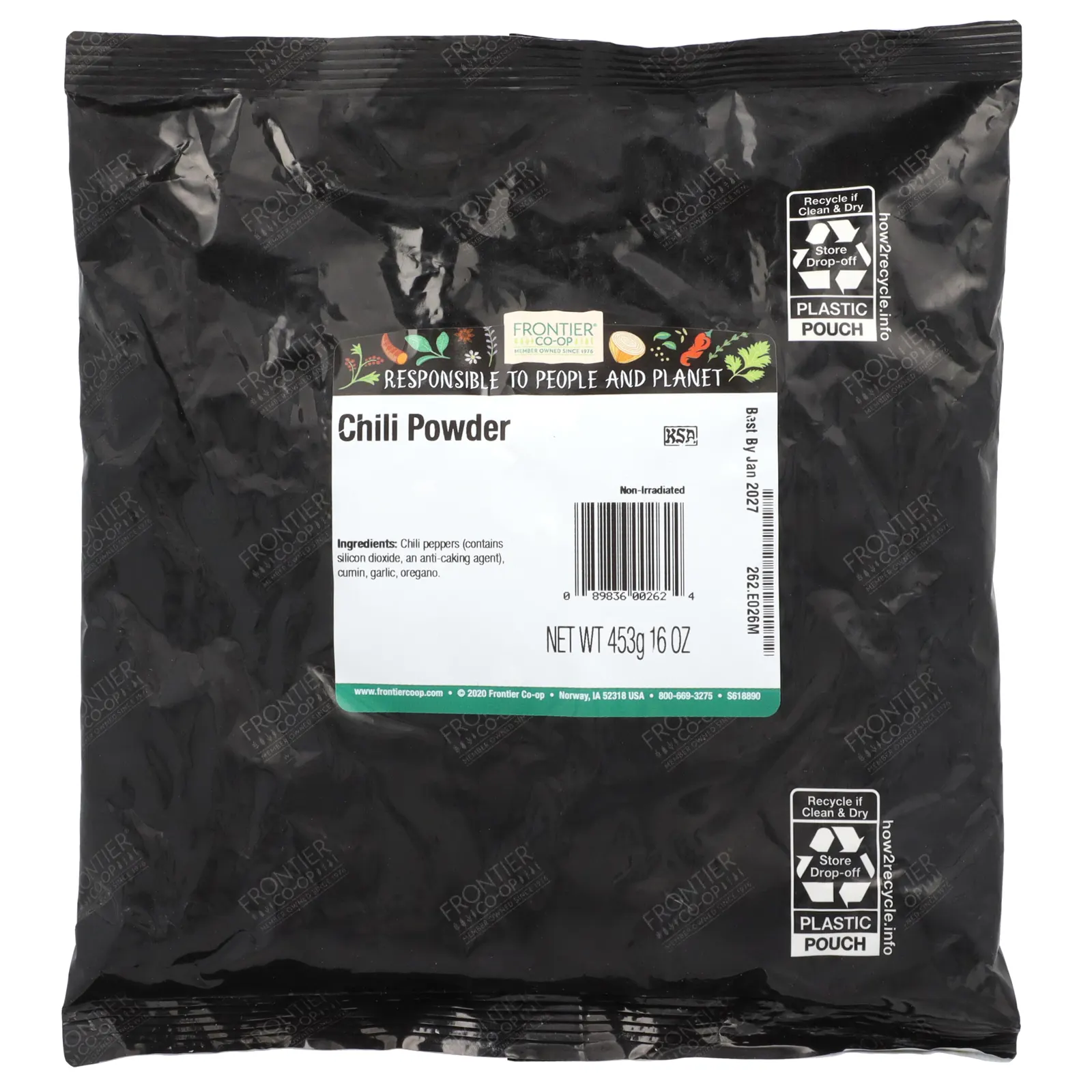 Frontier Co-op, Порошок чили, 453 г (16 унций)