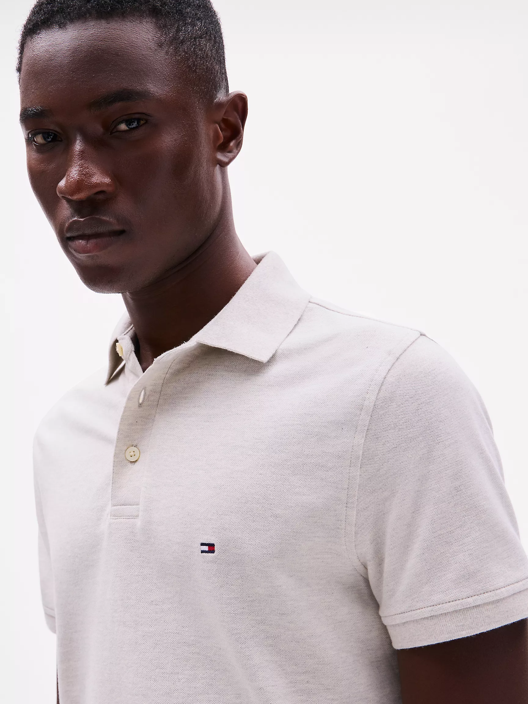 Мужское поло Tommy Hilfiger, Приталенное эластичное поло из пике