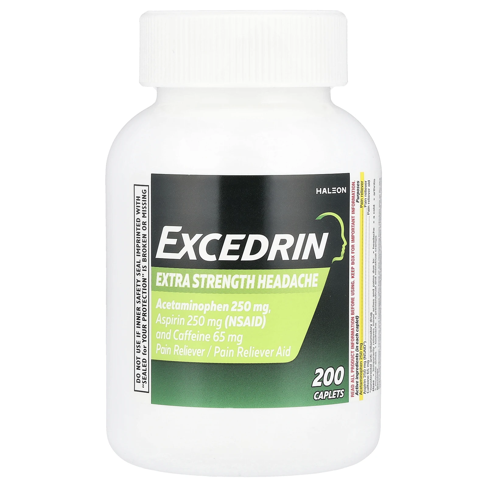 Excedrin, Extra Strength, 200 капсул