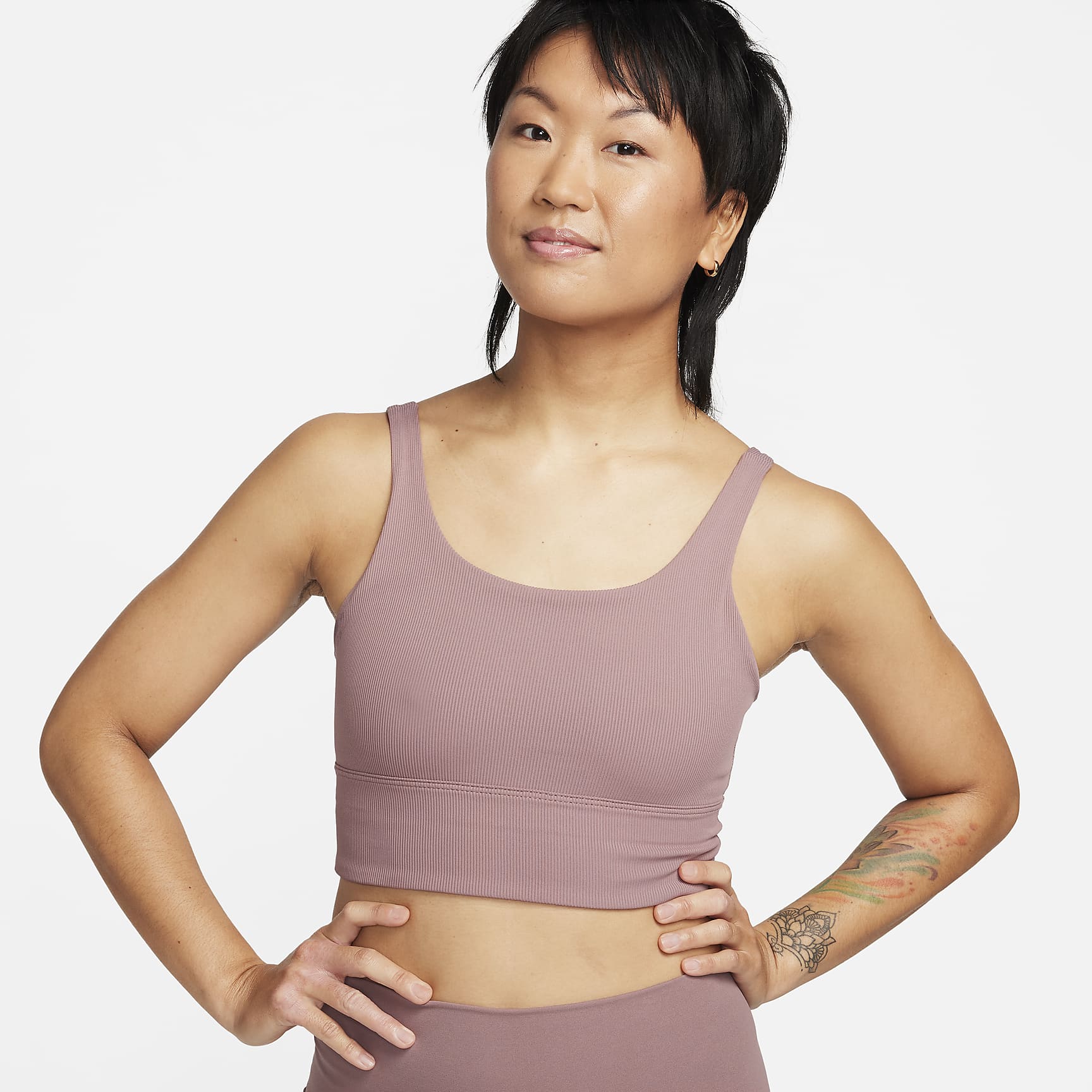 Nike Zenvy Rib Women's Light-Support Non-Padded Longline Sports Bra