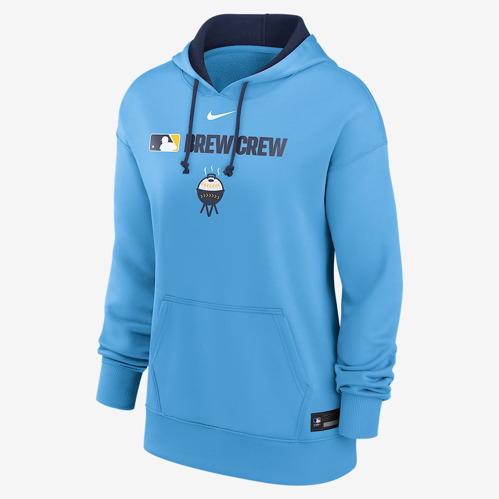 Milwaukee Brewers Authentic Collection City Connect Women's Nike Therma MLB Pullover Hoodie