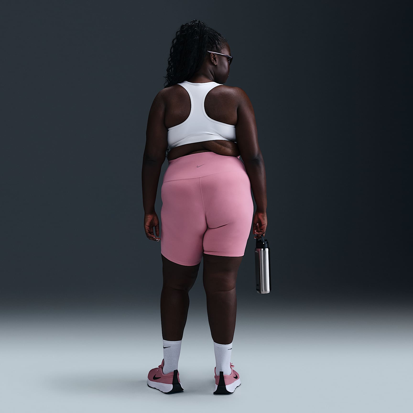 Nike One Women's High-Waisted 8" Biker Shorts with Pockets (Plus Size)