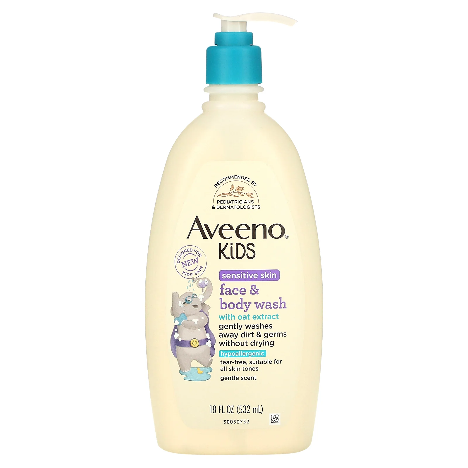 Aveeno, Гель для душа для детей с экстрактом овса, 532 мл (18 жидк. Унций)