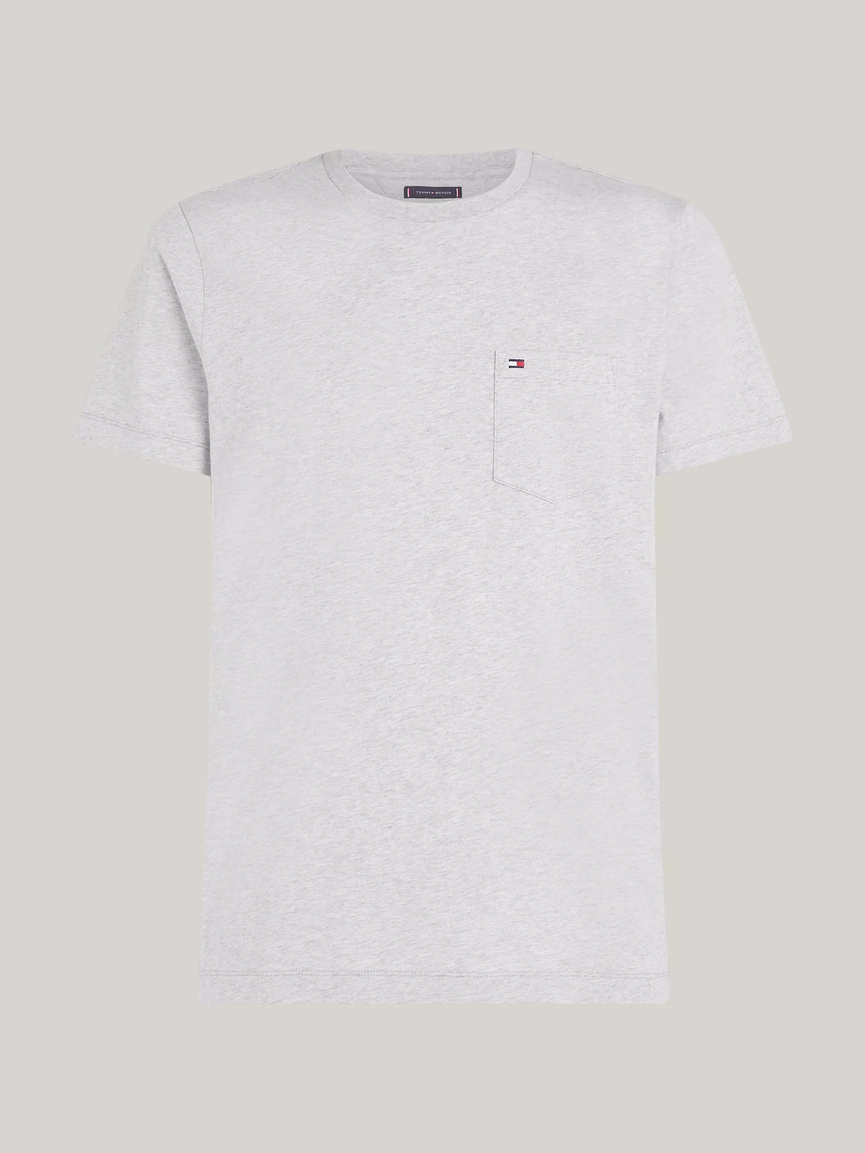 Мужская футболка Tommy Hilfiger, Меланжевая хлопковая футболка с карманом