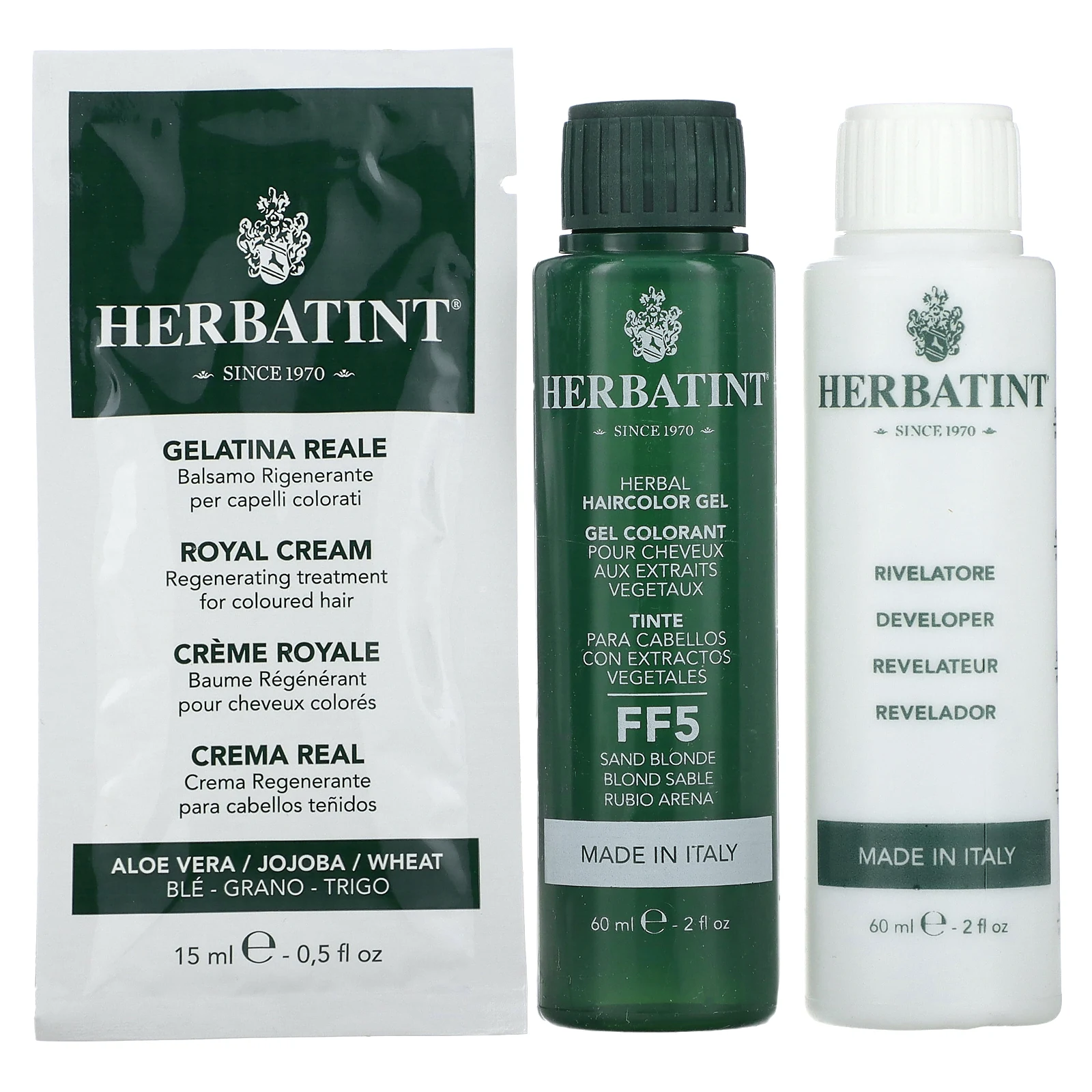 Herbatint, Стойкая гель-краска для волос, FF 5, песочный блонд, 135 мл (4,56 жидк. Унции)