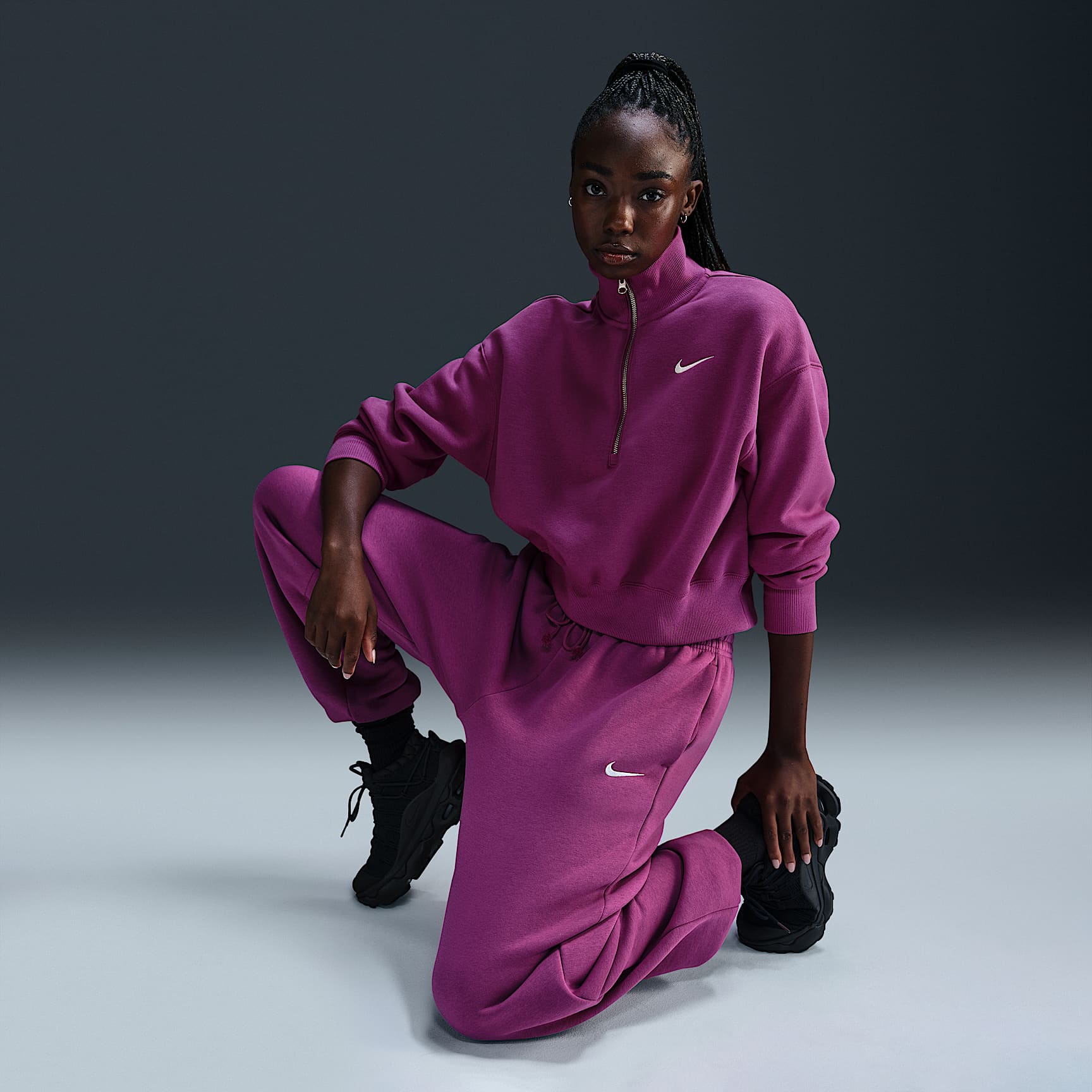 Nike Sportswear Phoenix Fleece Women's 1/4-Zip Cropped Sweatshirt