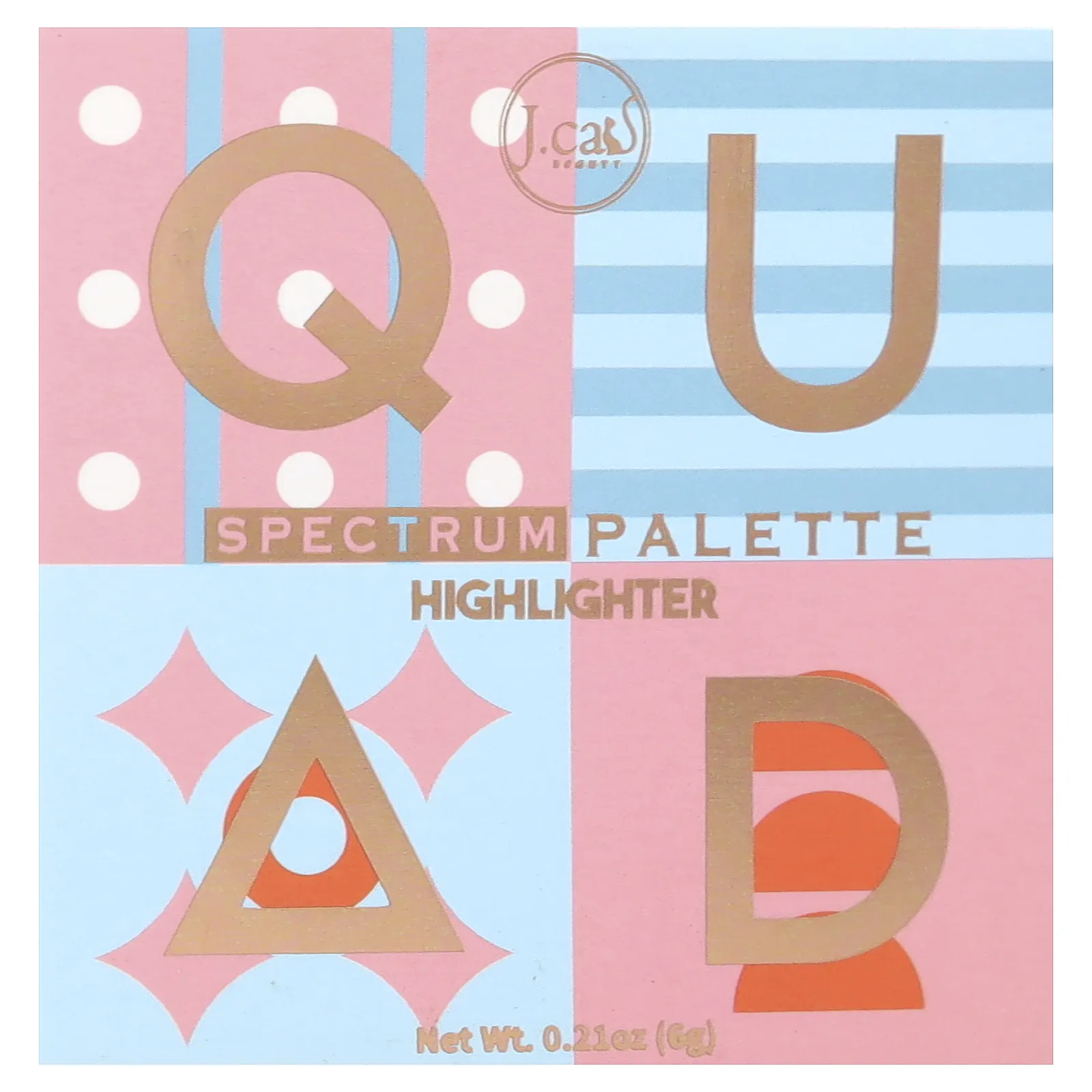 J.Cat Beauty, QUAD Spectrum, хайлайтер для лица, QSP101, 6 г (0,21 унции)