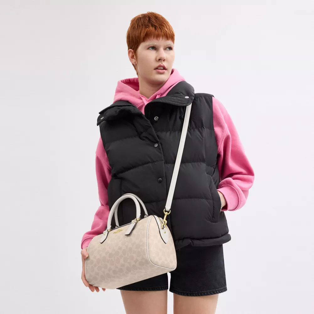 Сумка COACH Rowan Satchel Bag In Signature Canvas