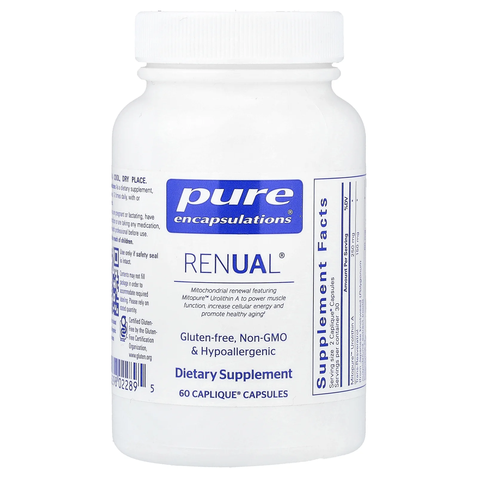 Pure Encapsulations, Renual®, 60 капсул Caplique®