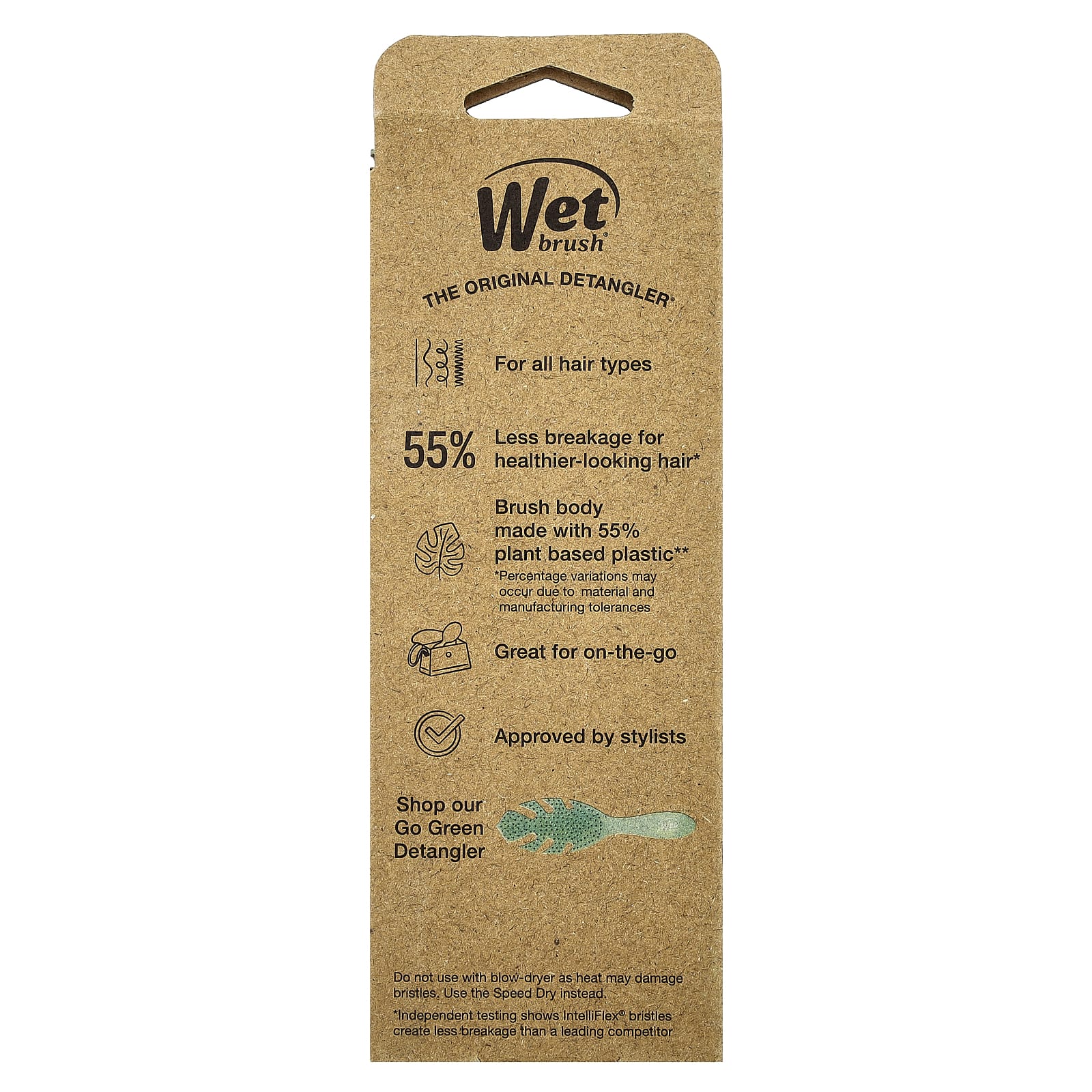 Wet Brush, Go Green, средство для расчесывания волос, розовый, 1 кисть