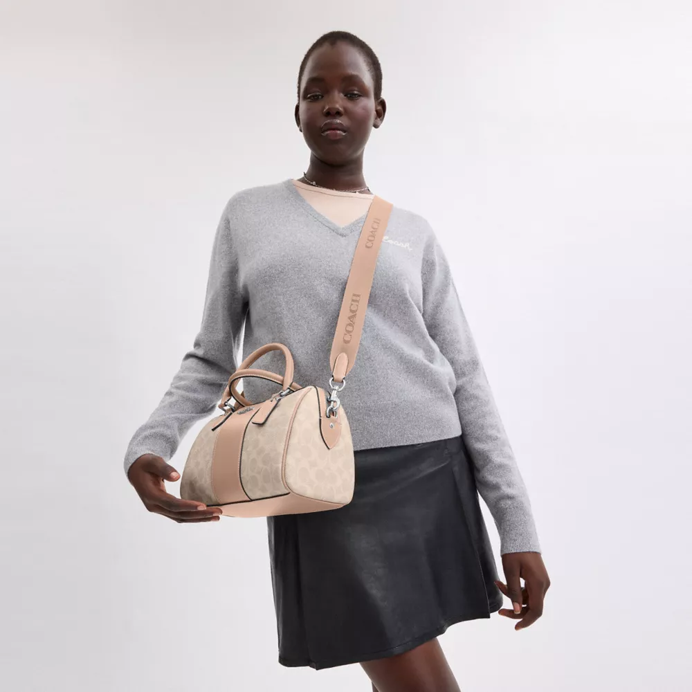 Сумка COACH Rowan Satchel Bag In Signature Canvas