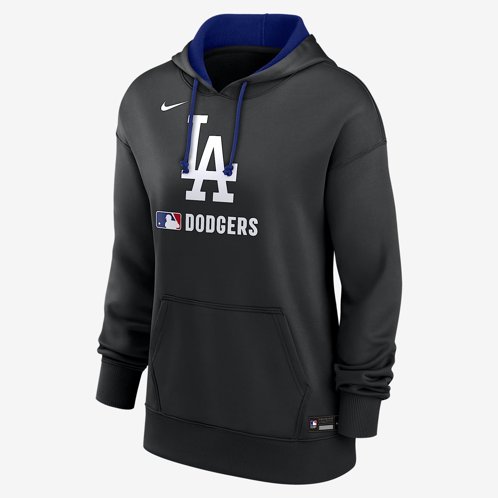 Los Angeles Dodgers Authentic Collection Women's Nike Therma MLB Pullover Hoodie