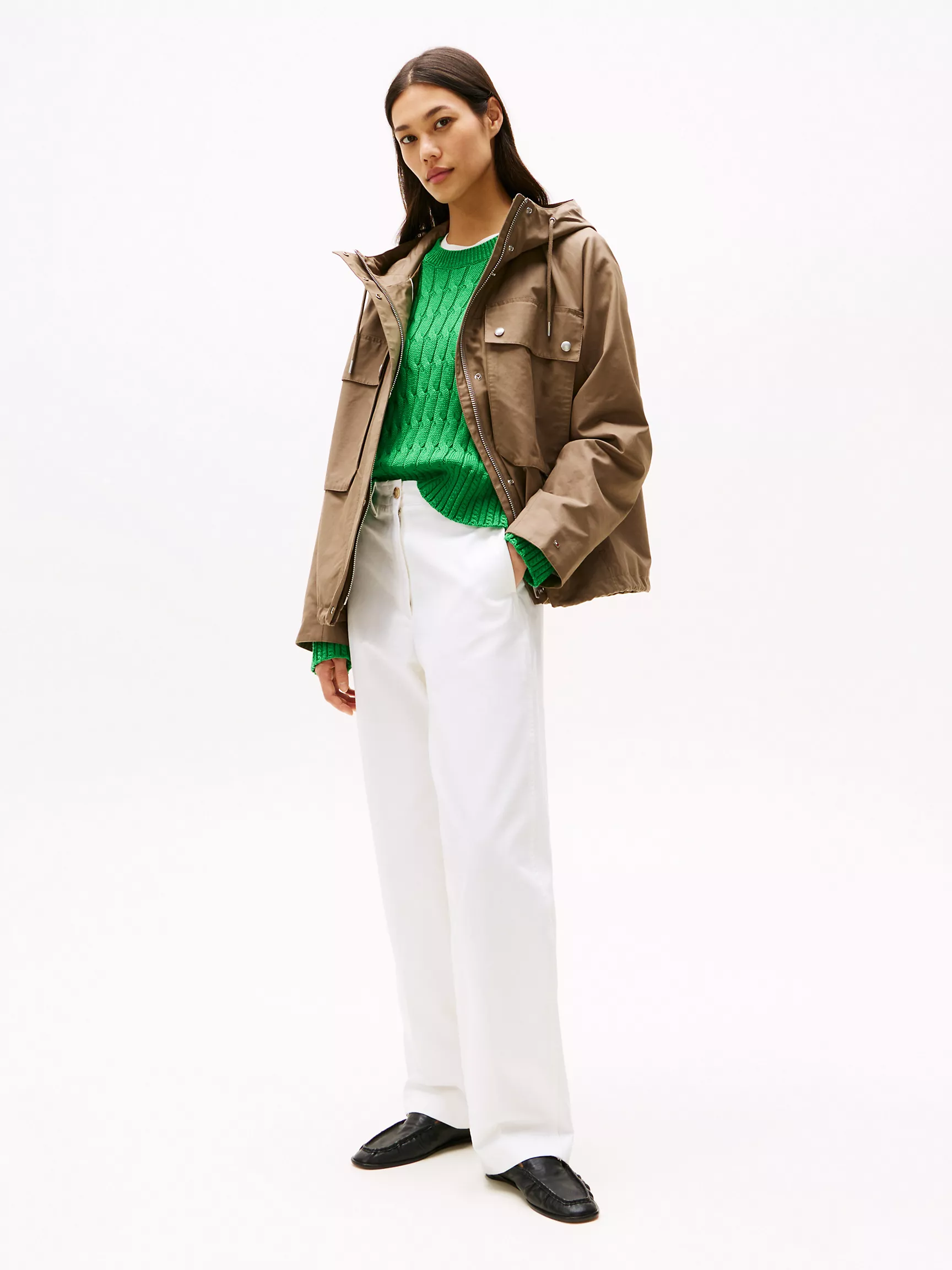 Женская парка Tommy Hilfiger, Короткая парка с капюшоном