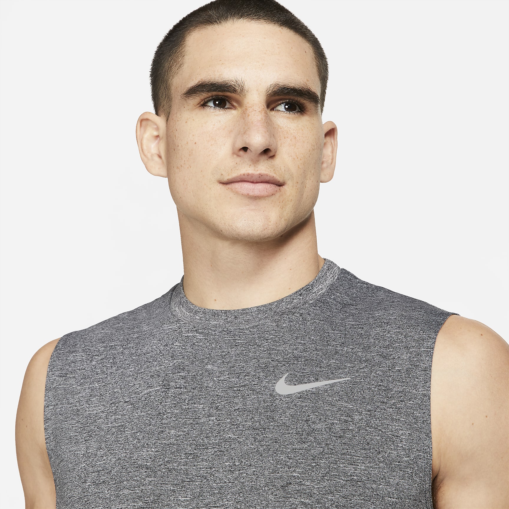 Nike Men's Heathered Sleeveless Hydroguard Swim Shirt
