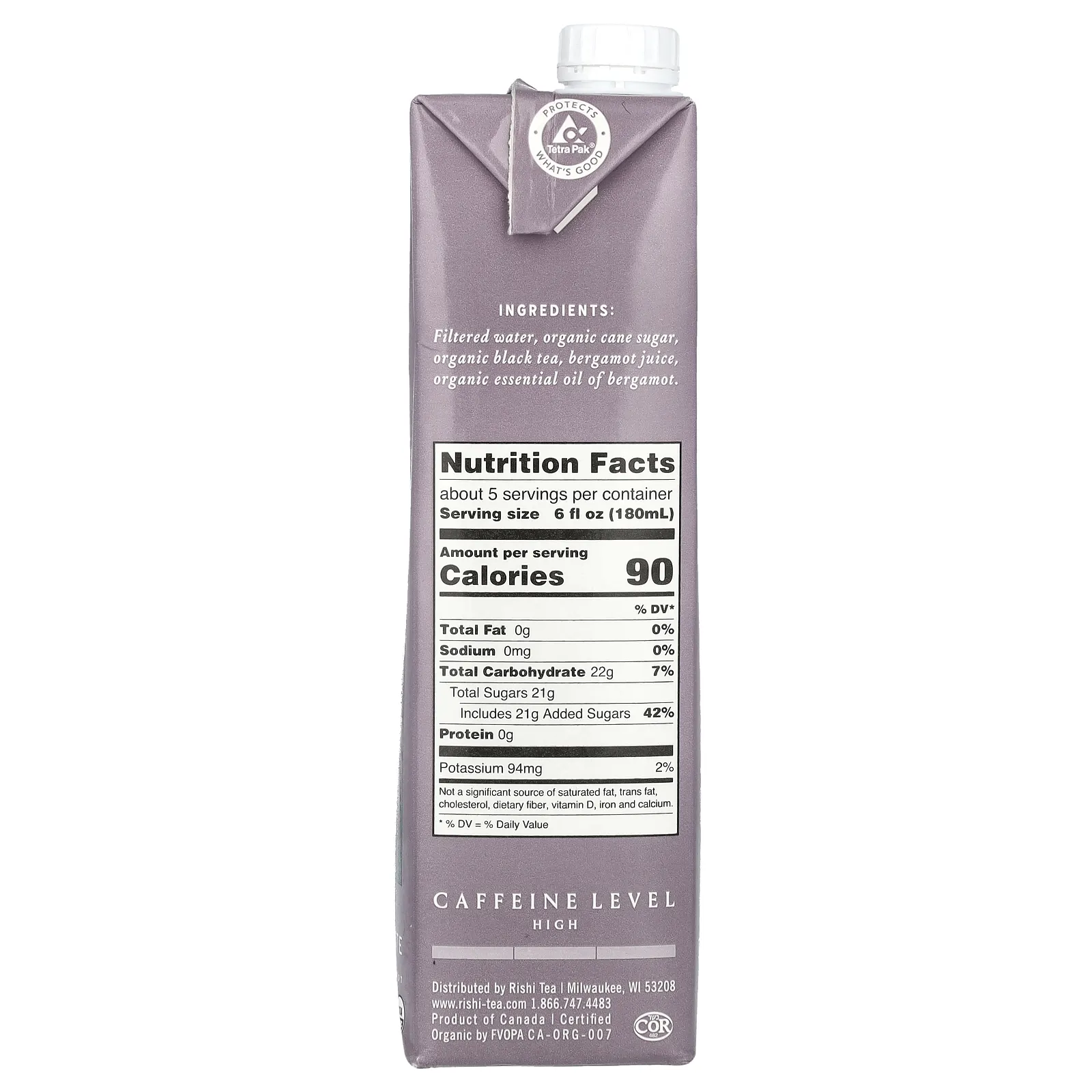 Rishi Tea, Органический чайный концентрат, London Fog, 946 мл (32 жидк. Унции)