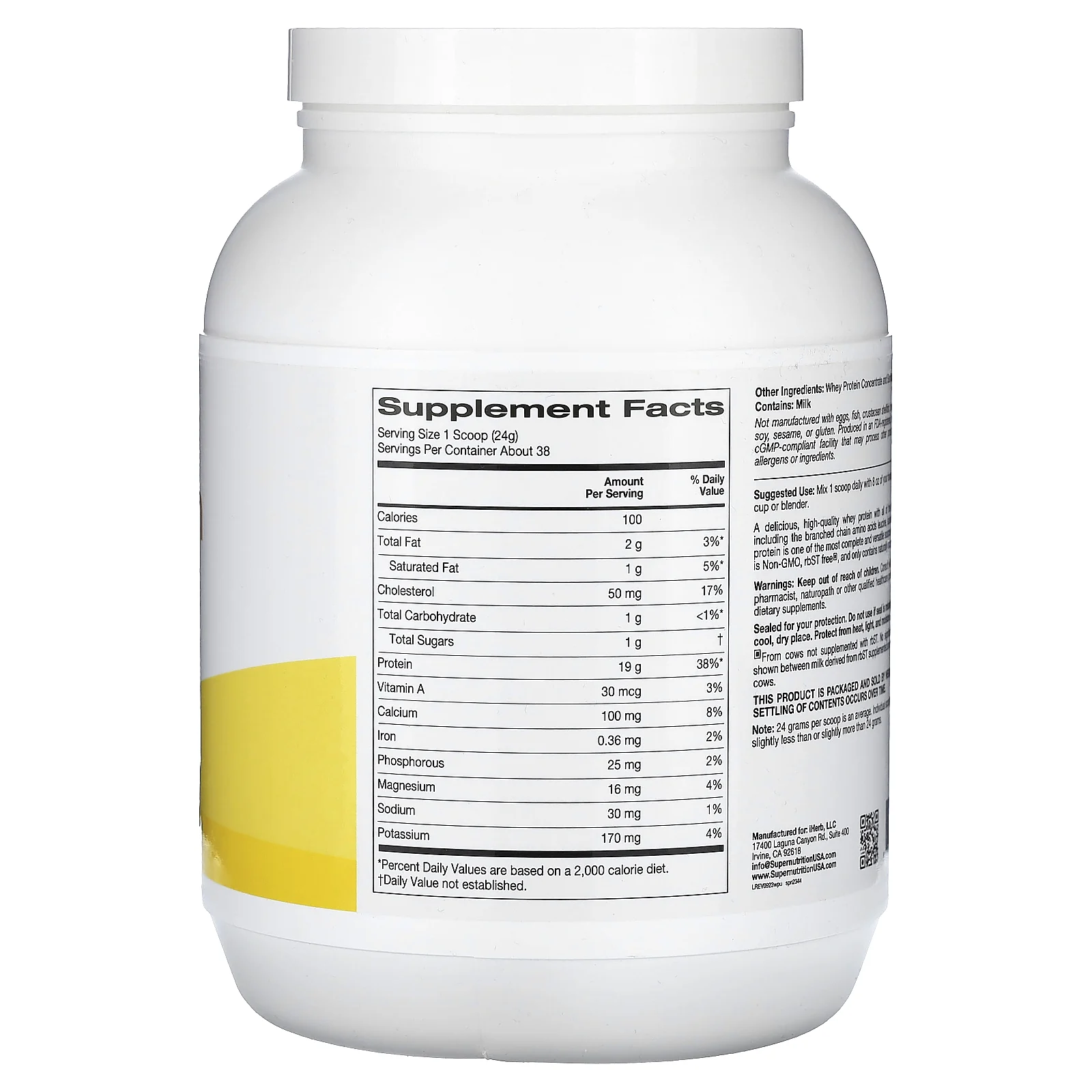 Super Nutrition, порошок из ультрафильтрованного сывороточного протеина, без ГМО, без р-БСТ, с нейтральным вкусом, 908 г (2 фунта)