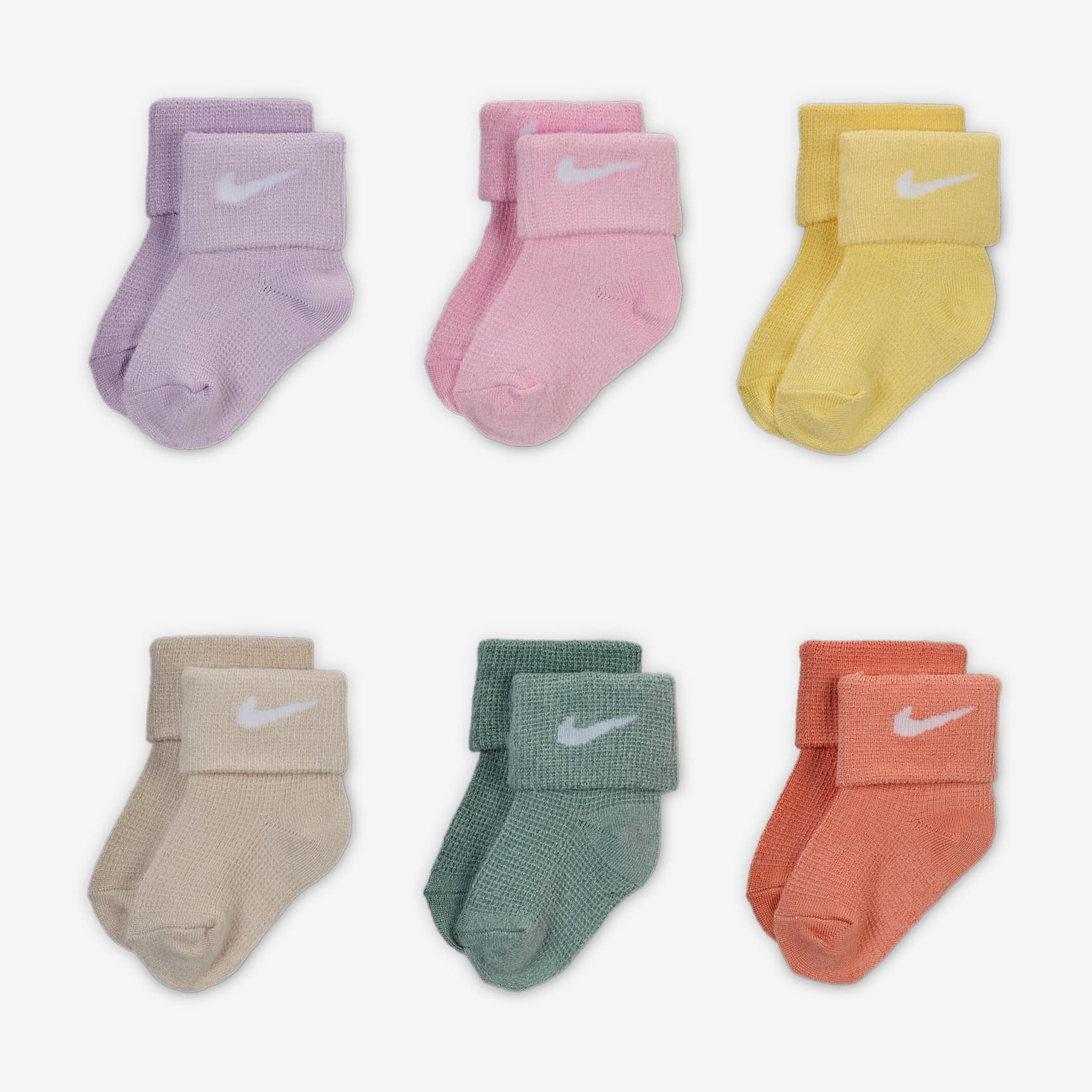 Nike Baby Waffle Knit Socks (6 Pairs)