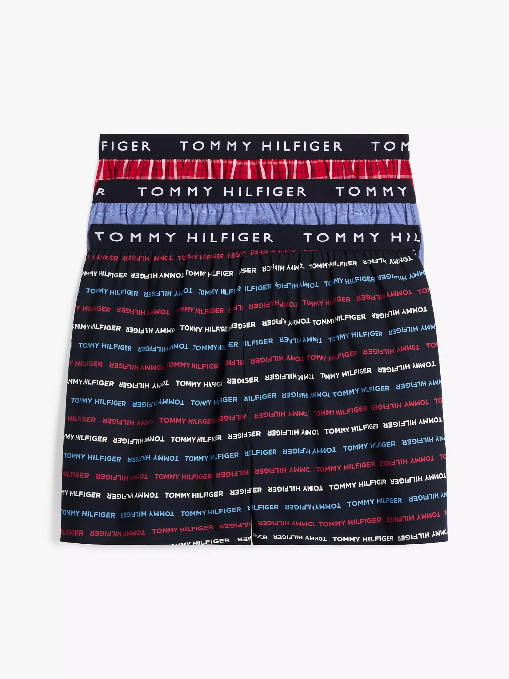 Мужское нижнее белье Tommy Hilfiger, Тканые боксёры Tommy с логотипом (набор 3 шт.)