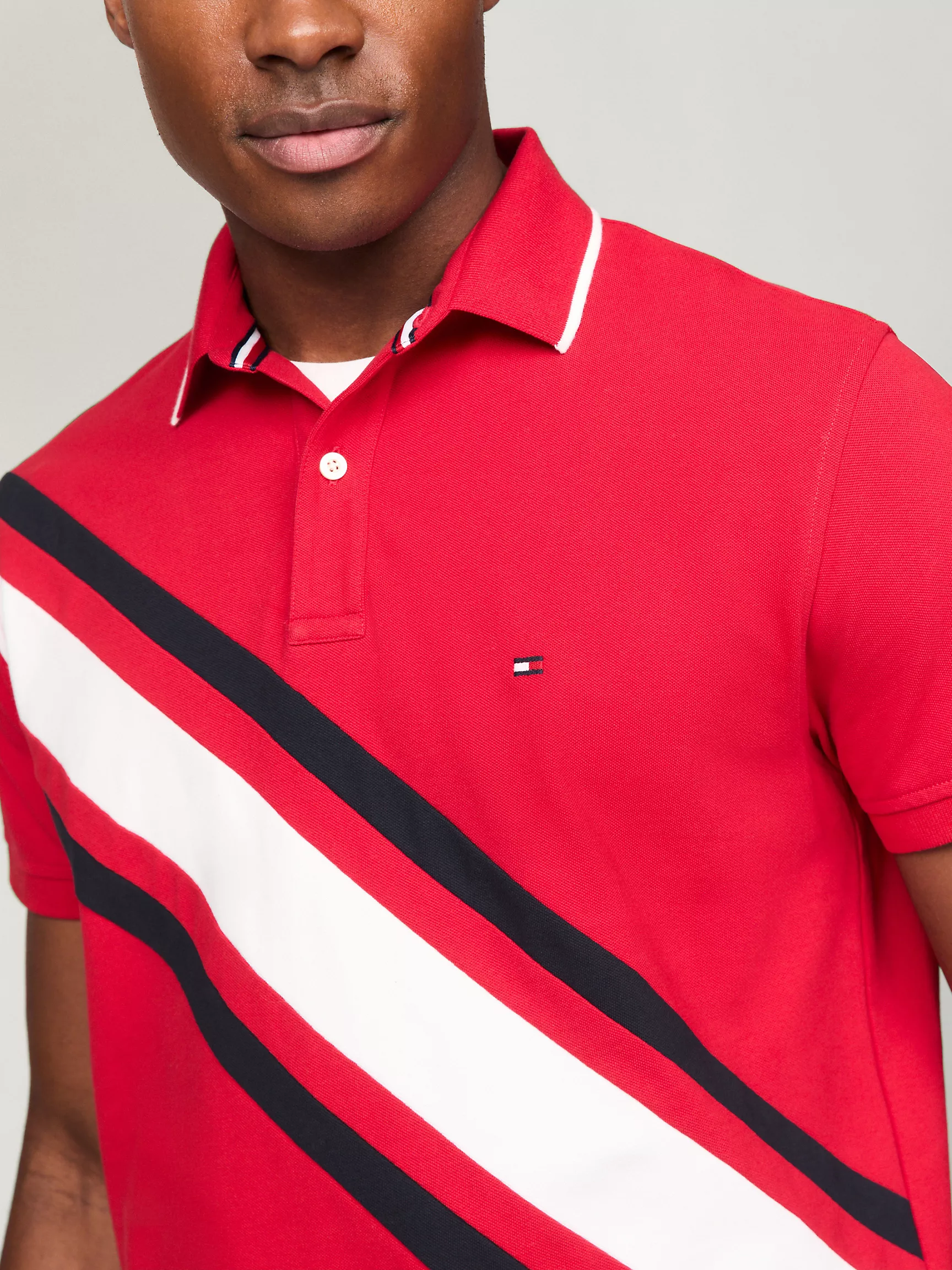 Мужское поло Tommy Hilfiger, Стандартное поло с полосками в стиле Banner