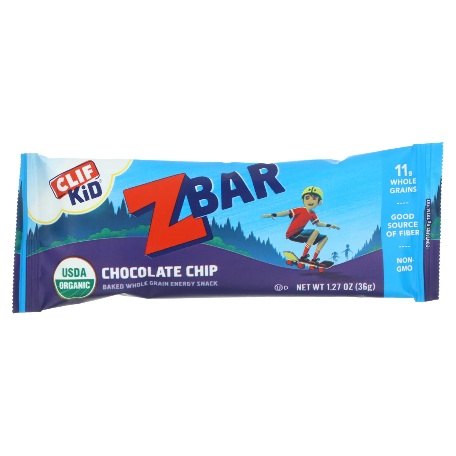 Clif Bar, Clif Kid, Z Bar, органические батончики, со вкусом шоколадного печенья, 18 батончиков, 36 г (1,27 унции) каждый