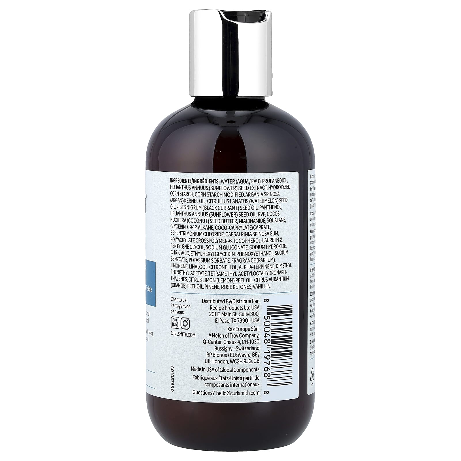 Curlsmith, Фиксатор для локонов Frizz Rescue, средней фиксации, для всех типов локонов, 237 мл (8 жидк. Унций)