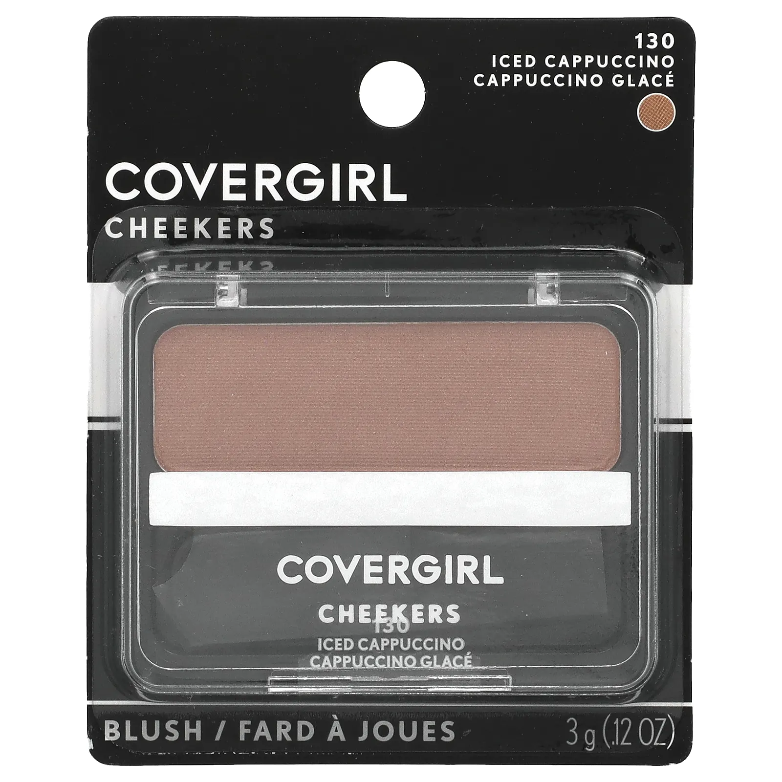 Covergirl, Cheekers Blush, румяна для лица, 130 холодный капучино, 3 г (0,12 унции)