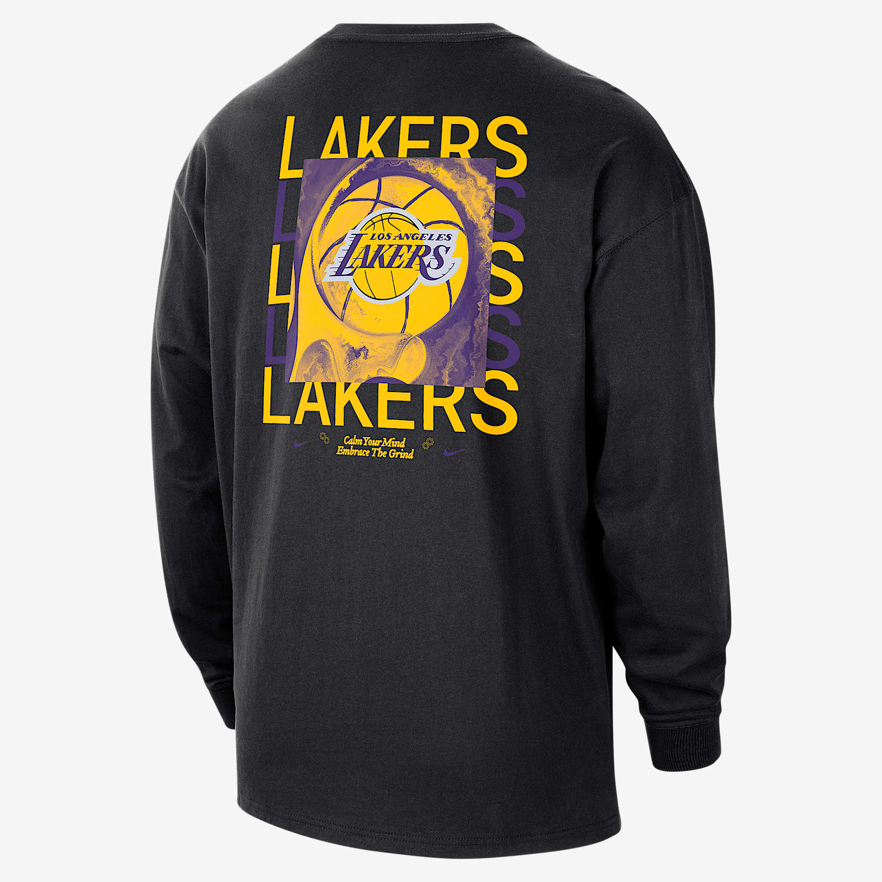 Los Angeles Lakers Courtside Men's Nike NBA Max90 Long-Sleeve T-Shirt