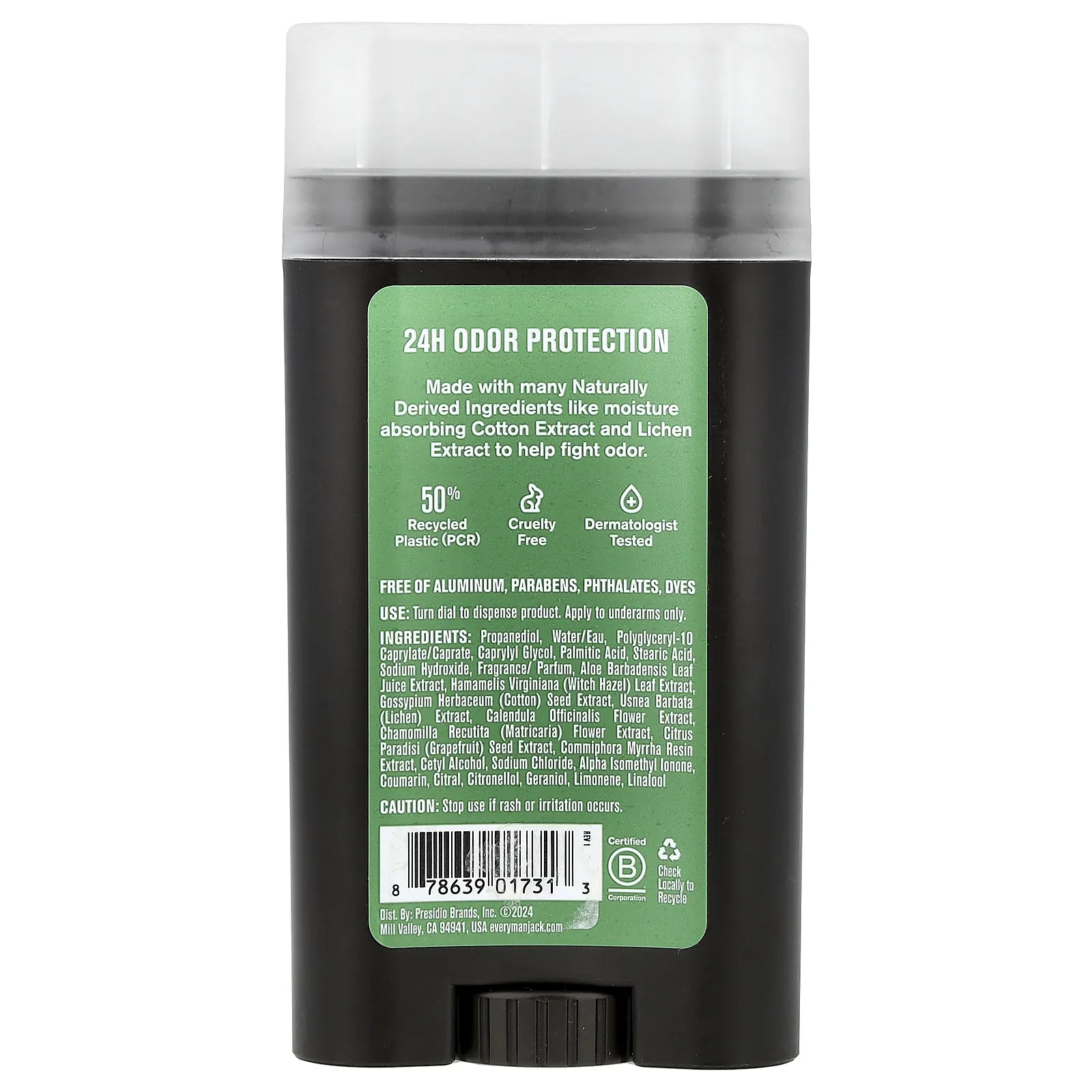 Every Man Jack, дезодорант, без алюминия, прилив и кипарис, 85 г (3 унции)