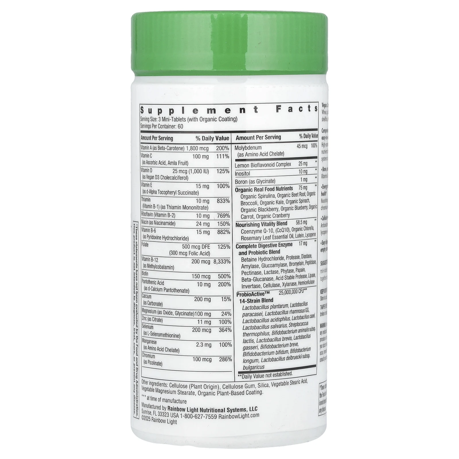 Rainbow Light, 50+ Mini-Tablet ™ +, 180 мини-таблеток
