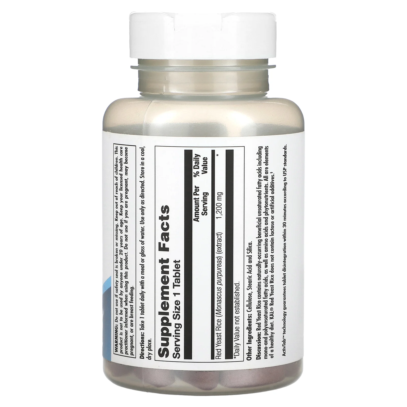 KAL, красный ферментированный рис, 1200 мг, 60 таблеток