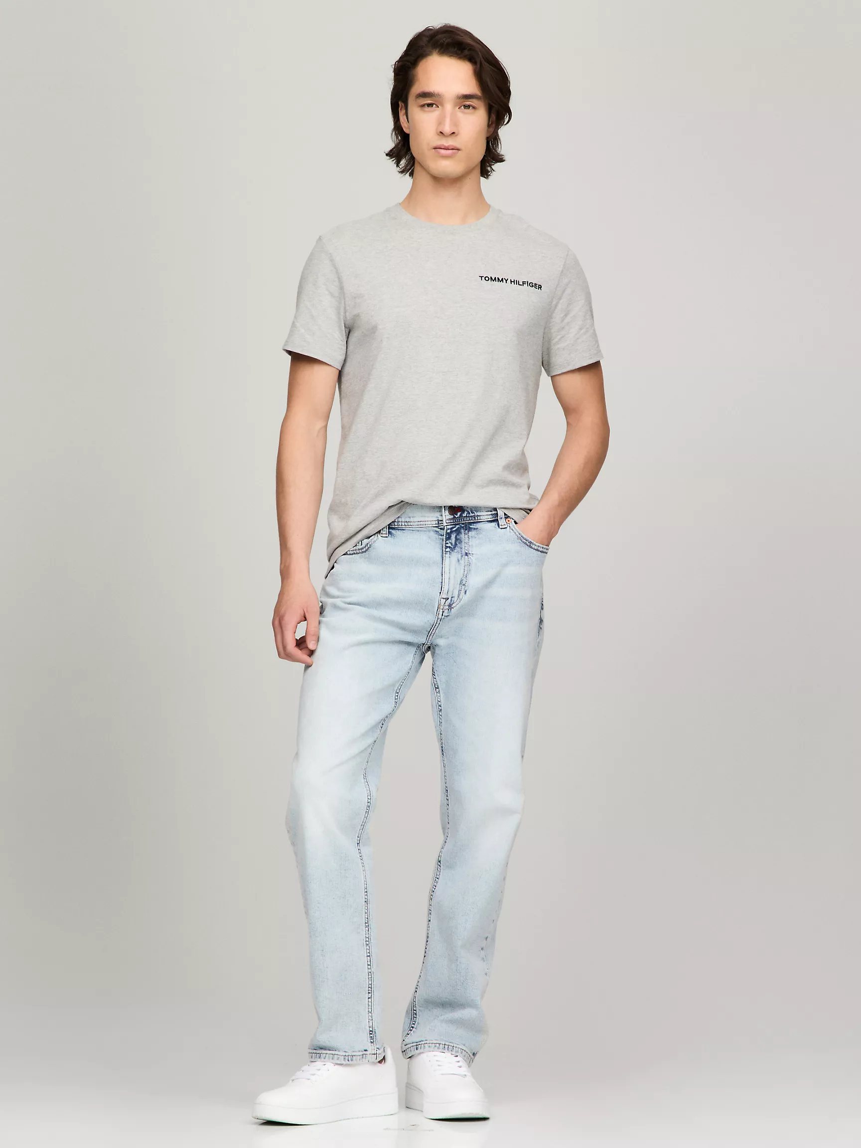 Мужская футболка Tommy Hilfiger, Футболка с вышитым логотипом Hilfiger Icon