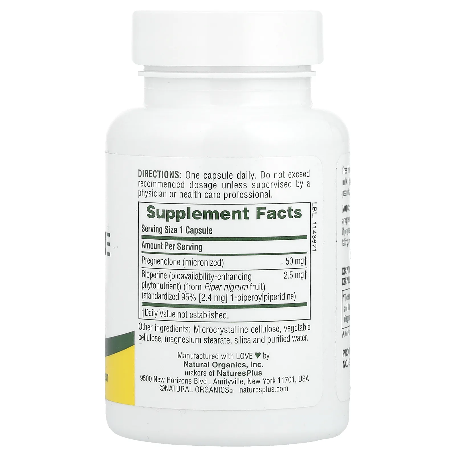 NaturesPlus, «Ультра прегненолон», 60 растительных капсул