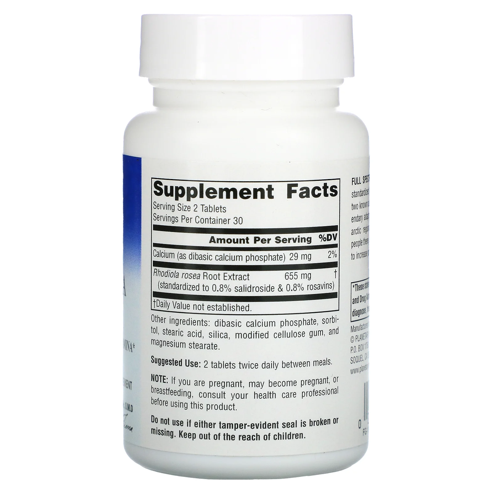 Planetary Herbals, экстракт родиолы розовой, полного спектра, 327 мг, 60 таблеток