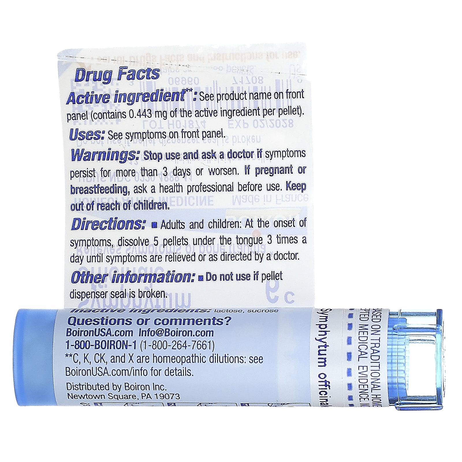 Boiron, Symphytum officinale, 6C, прибл. 80 гранул