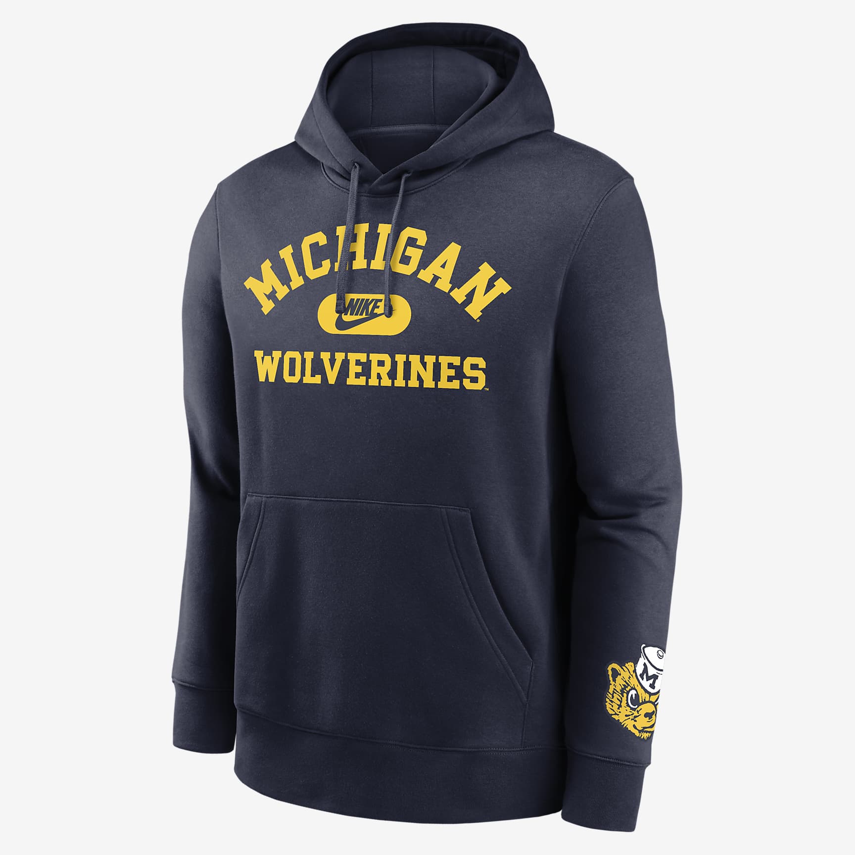 Michigan Wolverines Legacy Club Foundational Men's Nike College Pullover Hoodie