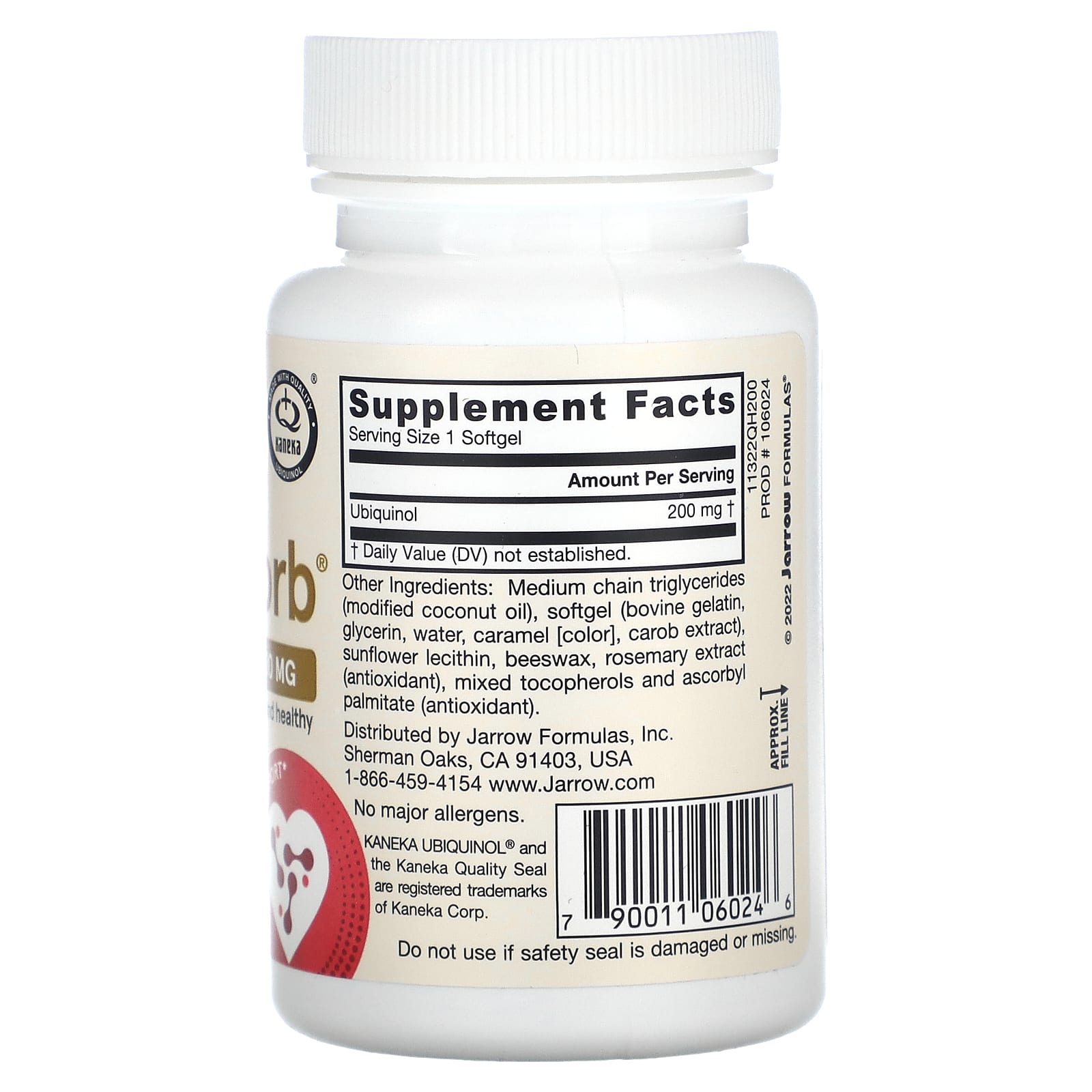 Jarrow Formulas, убихинол QH-Absorb, 200 мг, 30 мягких таблеток