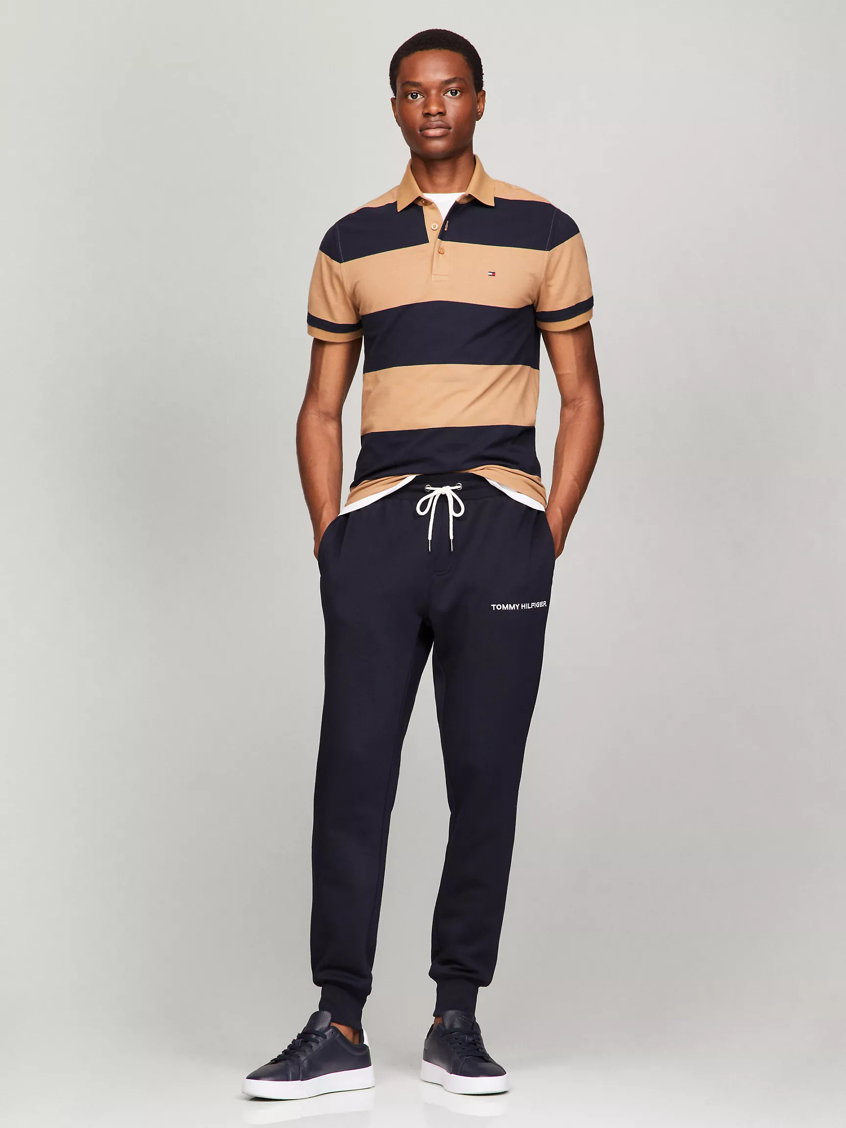 Мужское поло Tommy Hilfiger, Приталенное поло в регбийную полоску