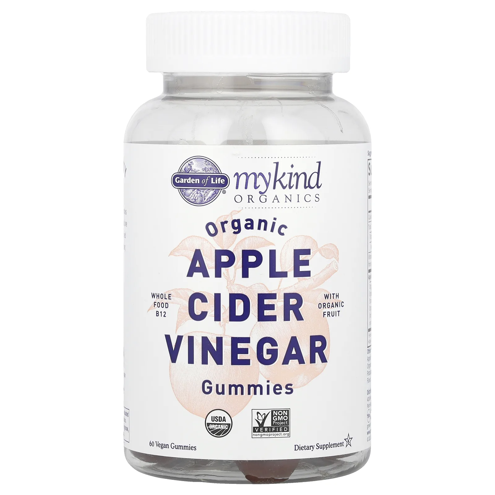 Garden of Life, MyKind Organics, Жевательные конфеты с органическим яблочным уксусом, 60 веганских жевательных конфет