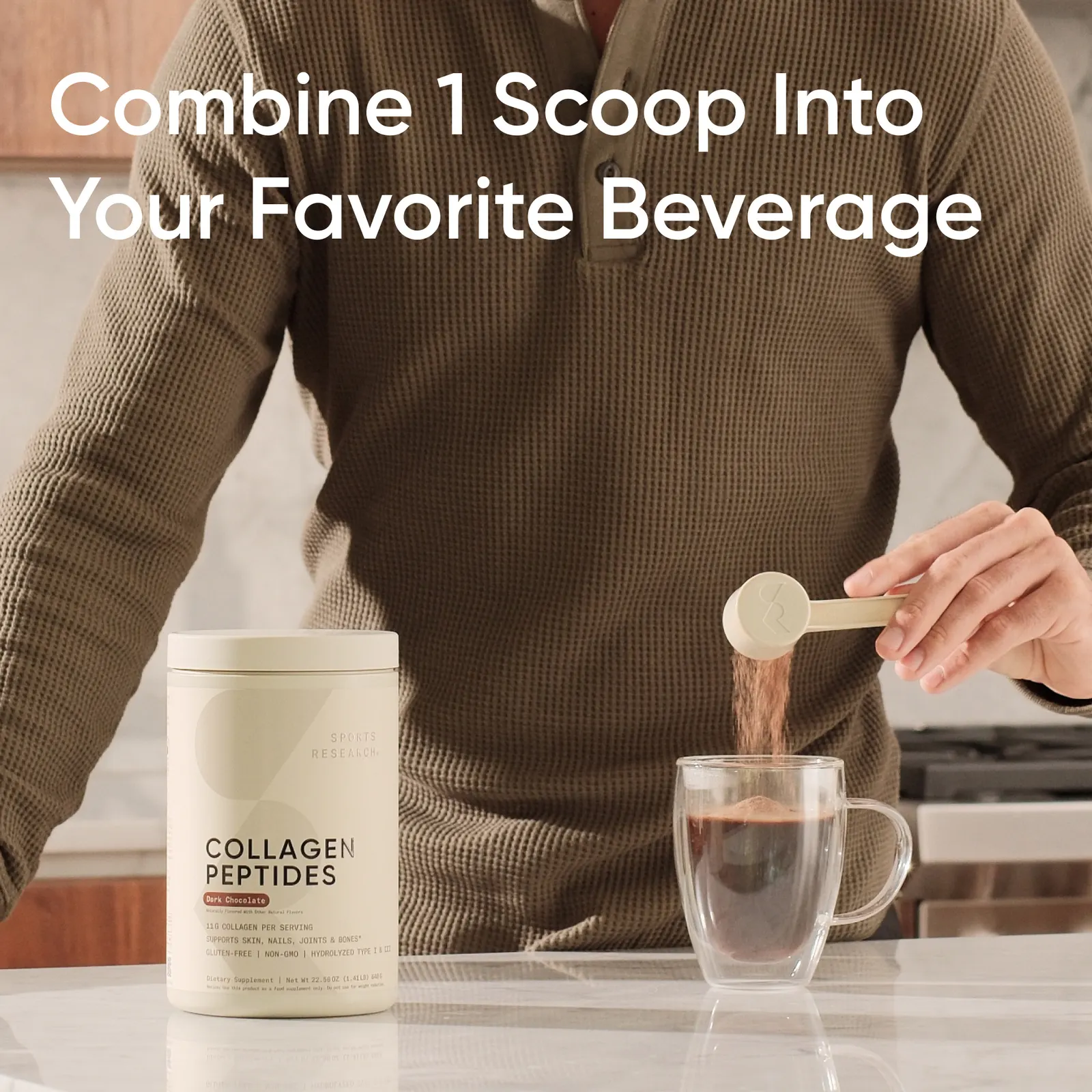 Sports Research, пептиды коллагена, темный шоколад, 640 г (22,58 унции)