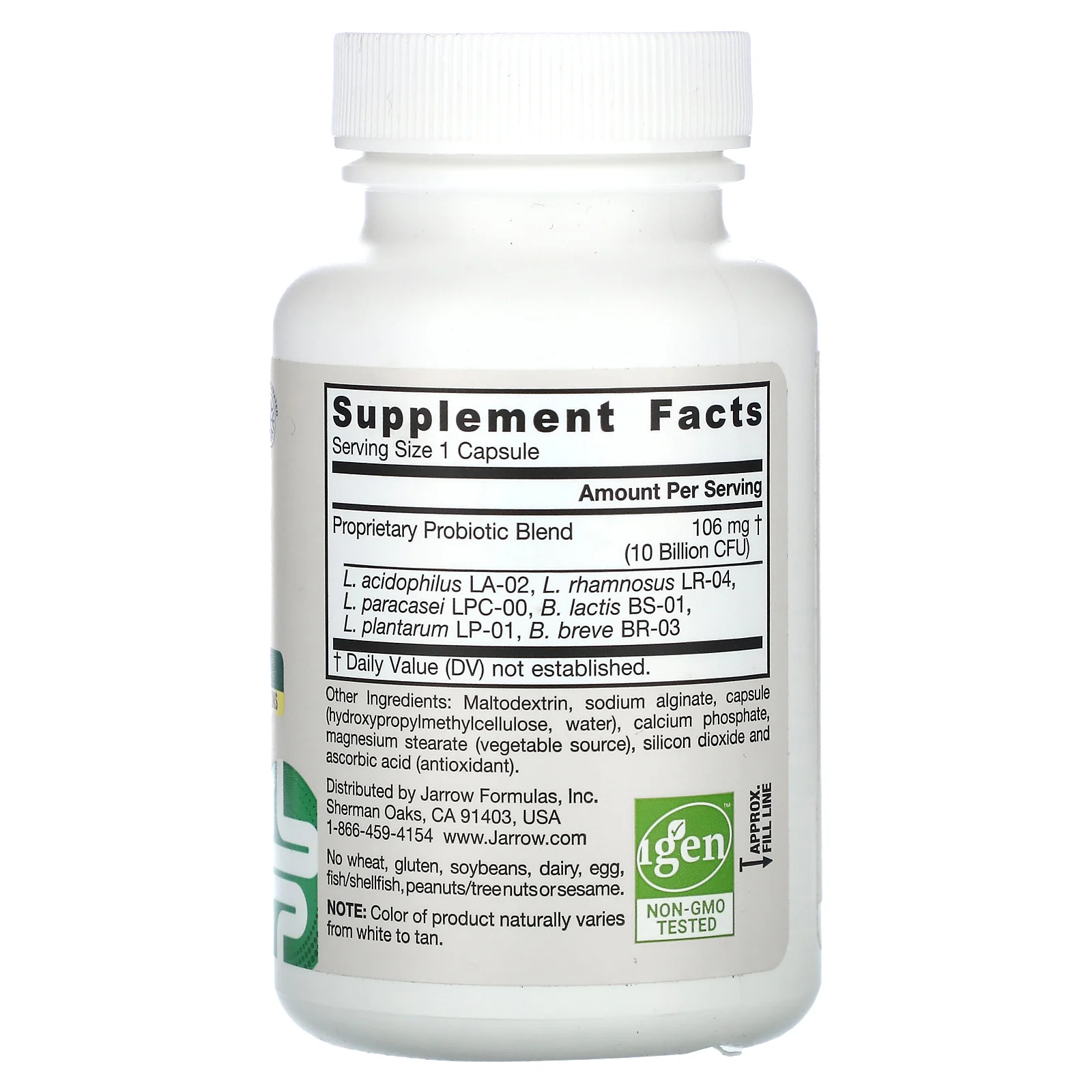 Jarrow Formulas, Vegan Jarro-Dophilus, без аллергенов, 10 млрд КОЕ, 60 растительных капсул