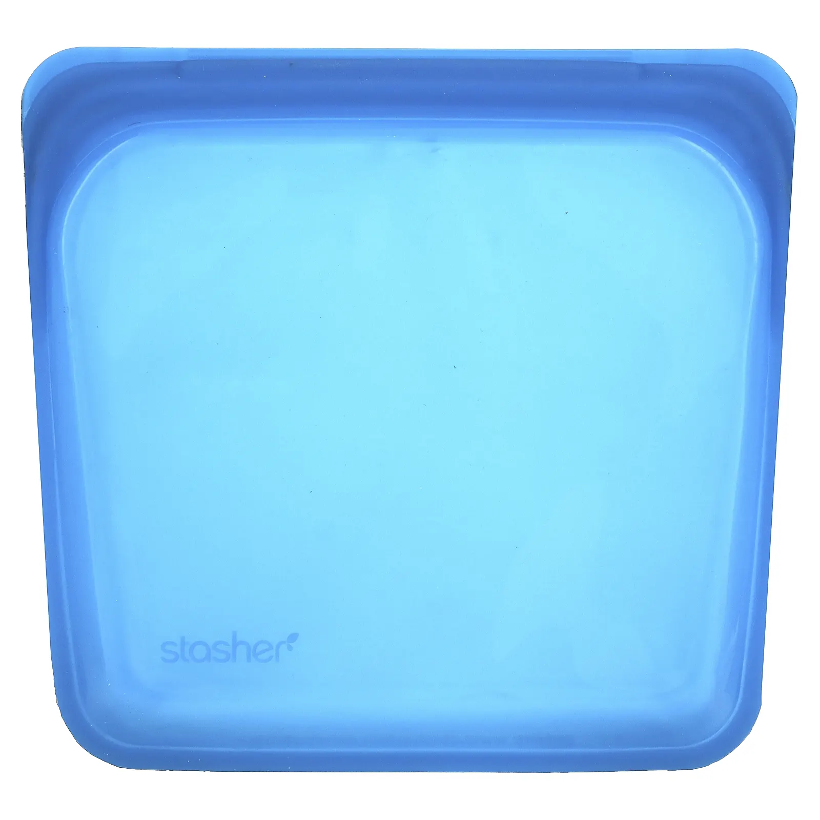 Stasher, Многоразовый силиконовый пищевой пакет, размер сэндвичей, средний, голубика, 450 мл (15 жидк. Унций)