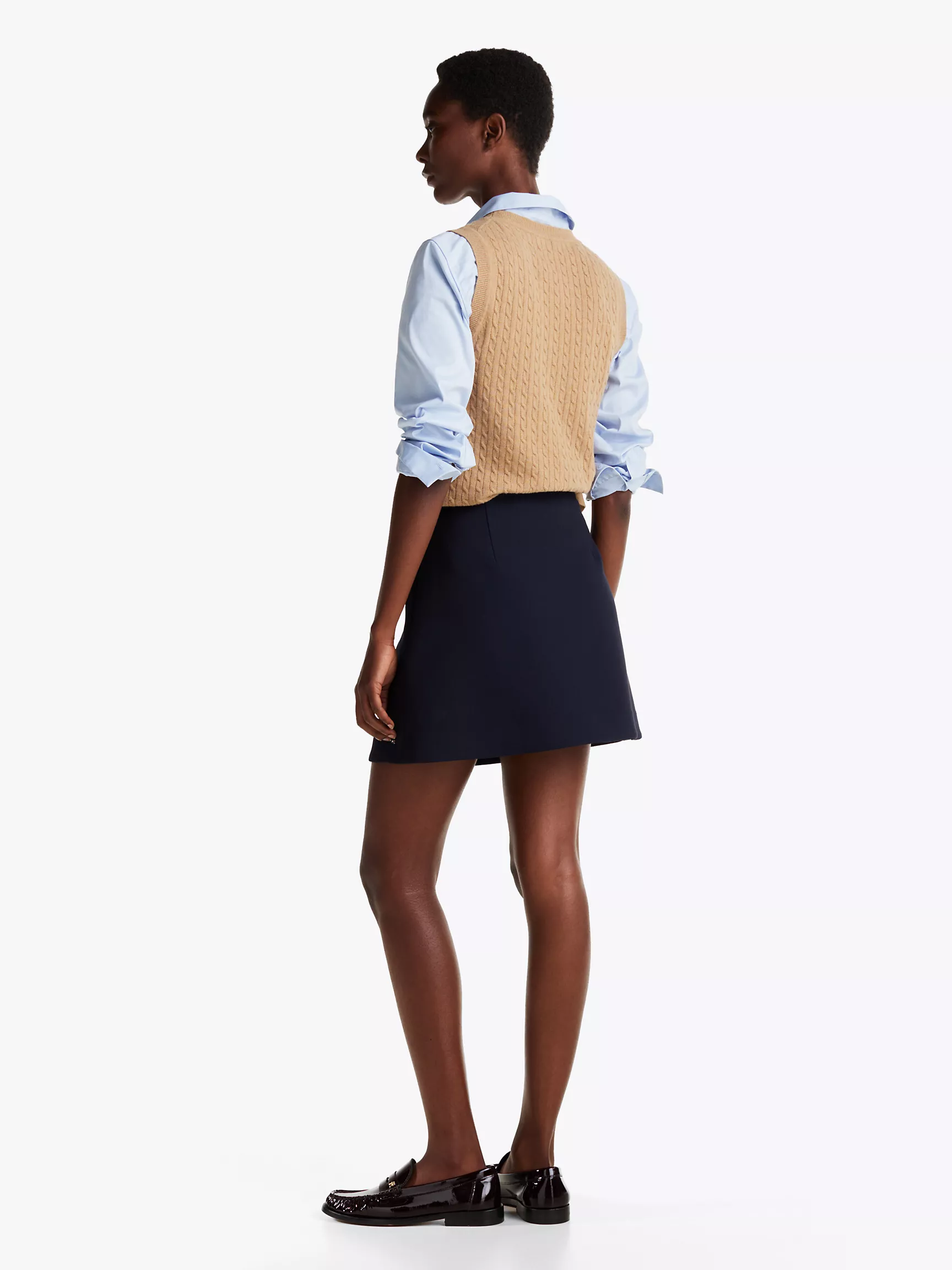Женская юбка Tommy Hilfiger, Мини-юбка из двойного трикотажа