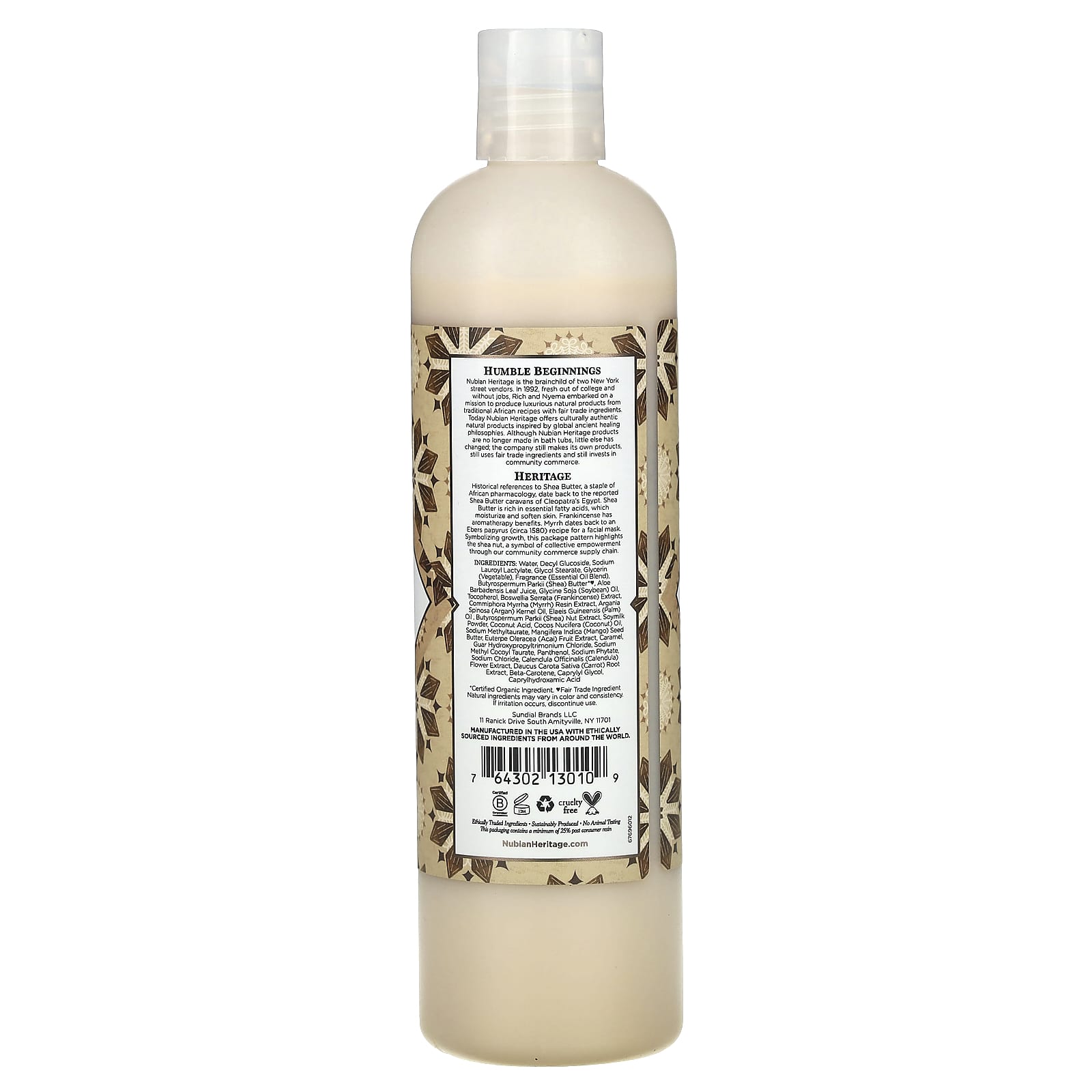 Nubian Heritage, Гель для душа, сырое масло ши, 13 жидких унций (384 мл)