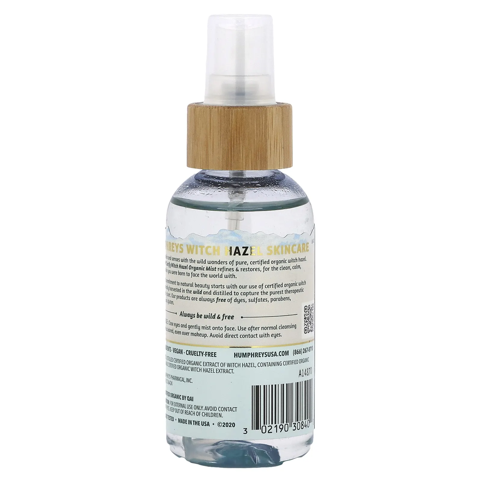 Humphreys, Witch Hazel, органический спрей, 97 мл (3,3 жидк. Унции)