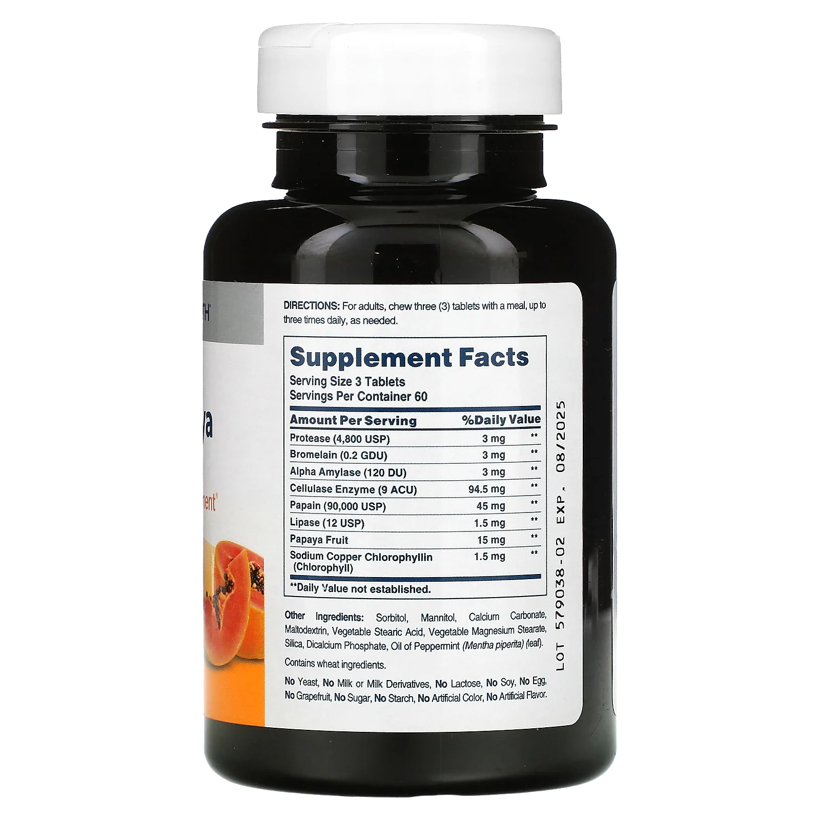 American Health, Super Papaya Enzyme Plus, жевательные таблетки с ферментами, папайя, 180 шт.